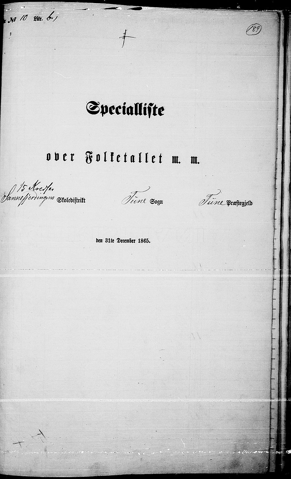 RA, Folketelling 1865 for 0130P Tune prestegjeld, 1865, s. 263
