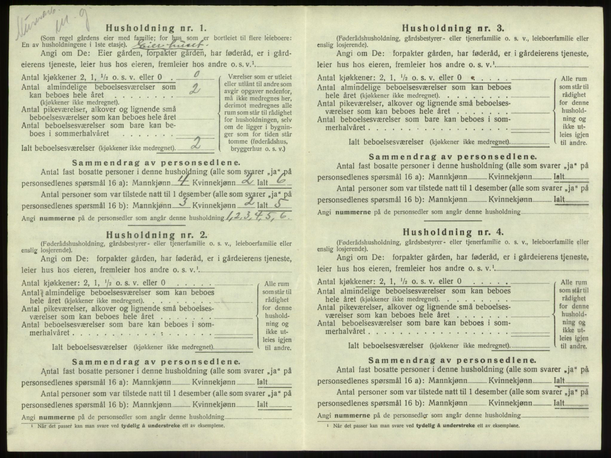 SAB, Folketelling 1920 for 1432 Førde herred, 1920, s. 1011