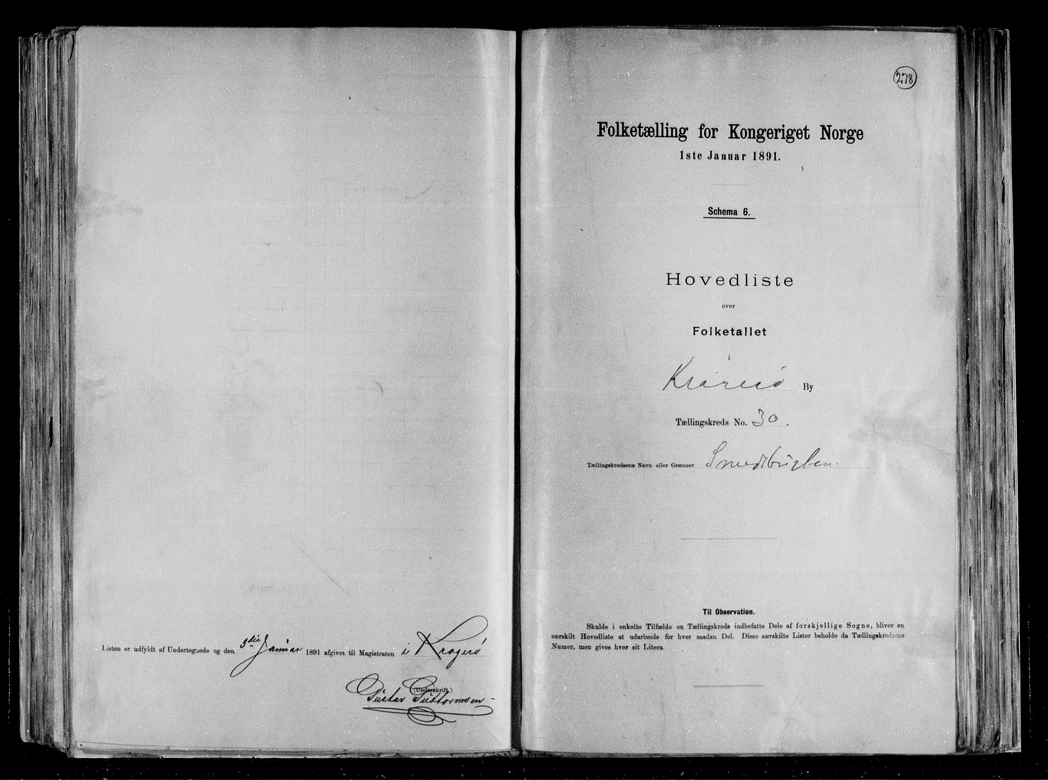 RA, Folketelling 1891 for 0801 Kragerø kjøpstad, 1891, s. 63