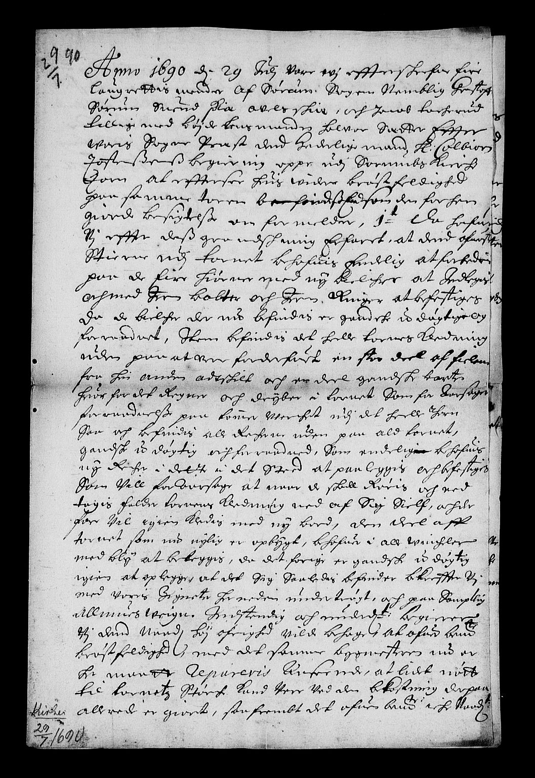 Stattholderembetet 1572-1771, RA/EA-2870/Af/L0003: Avskrifter av vedlegg til originale supplikker, nummerert i samsvar med supplikkbøkene, 1689-1691, s. 297