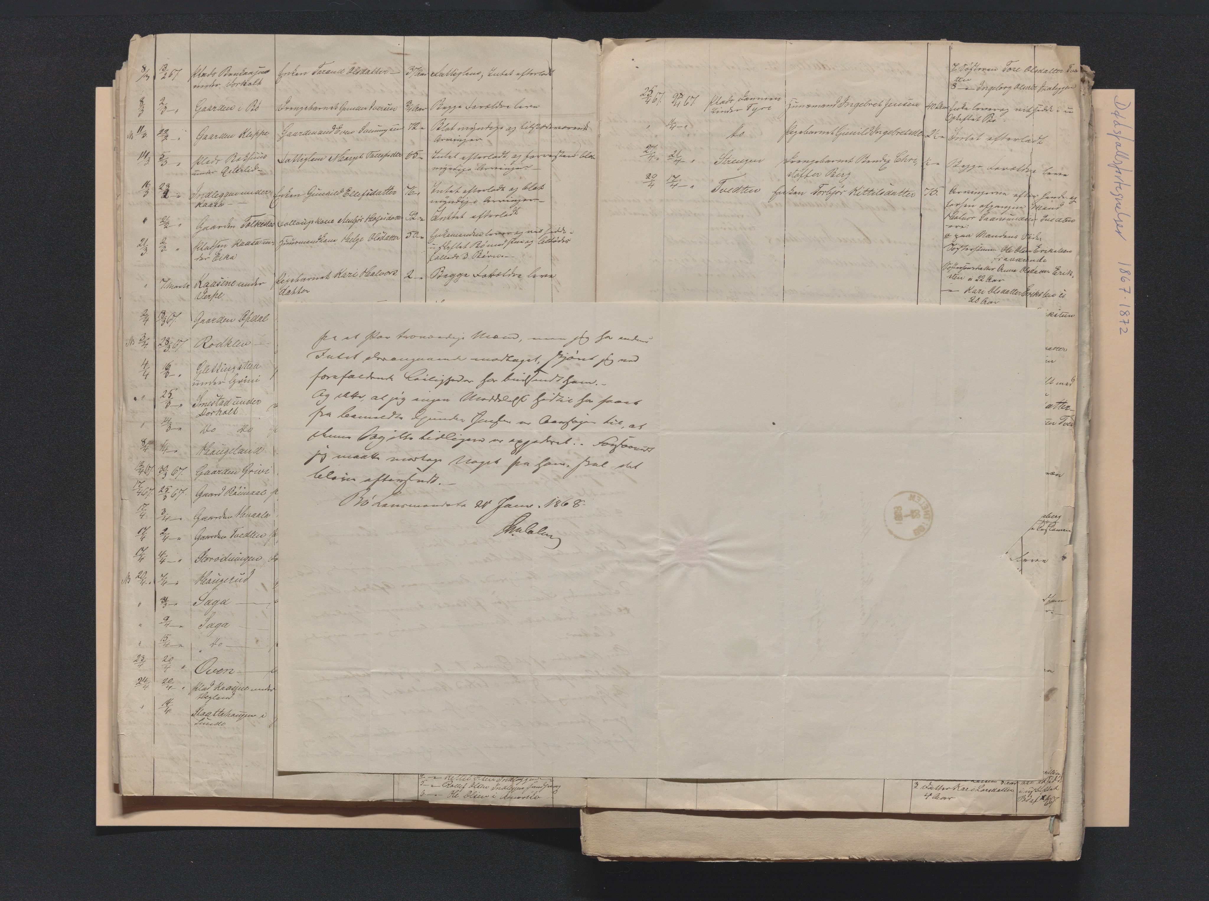Nedre Telemark sorenskriveri, AV/SAKO-A-135/H/Ha/Hab/L0001: Dødsfallsfortegnelser
, 1867-1886, s. 15