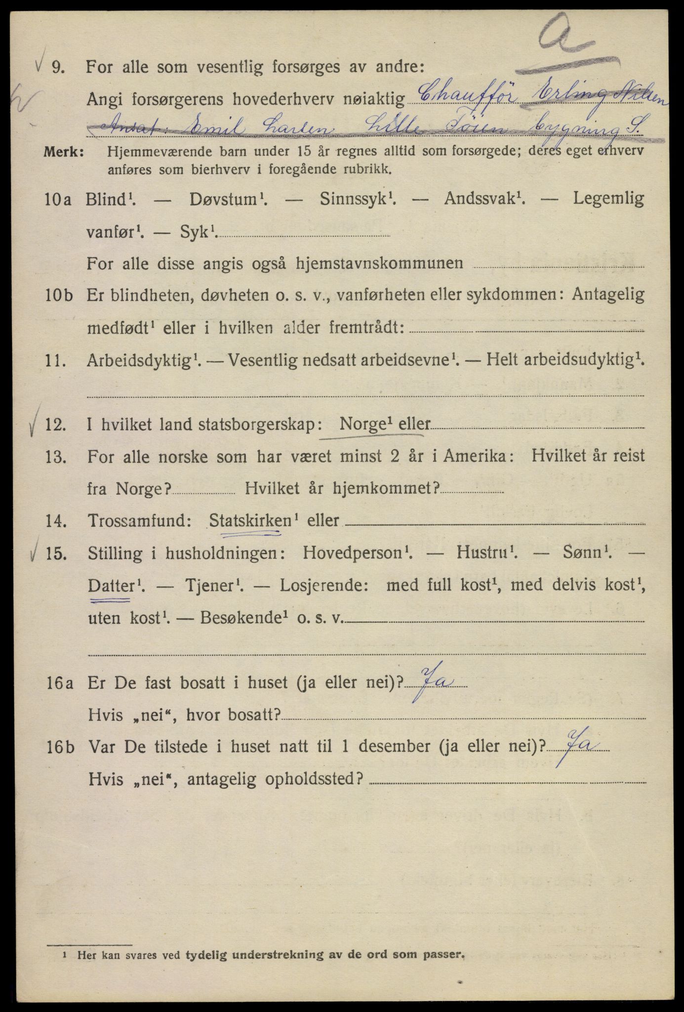 SAO, Folketelling 1920 for 0301 Kristiania kjøpstad, 1920, s. 385220