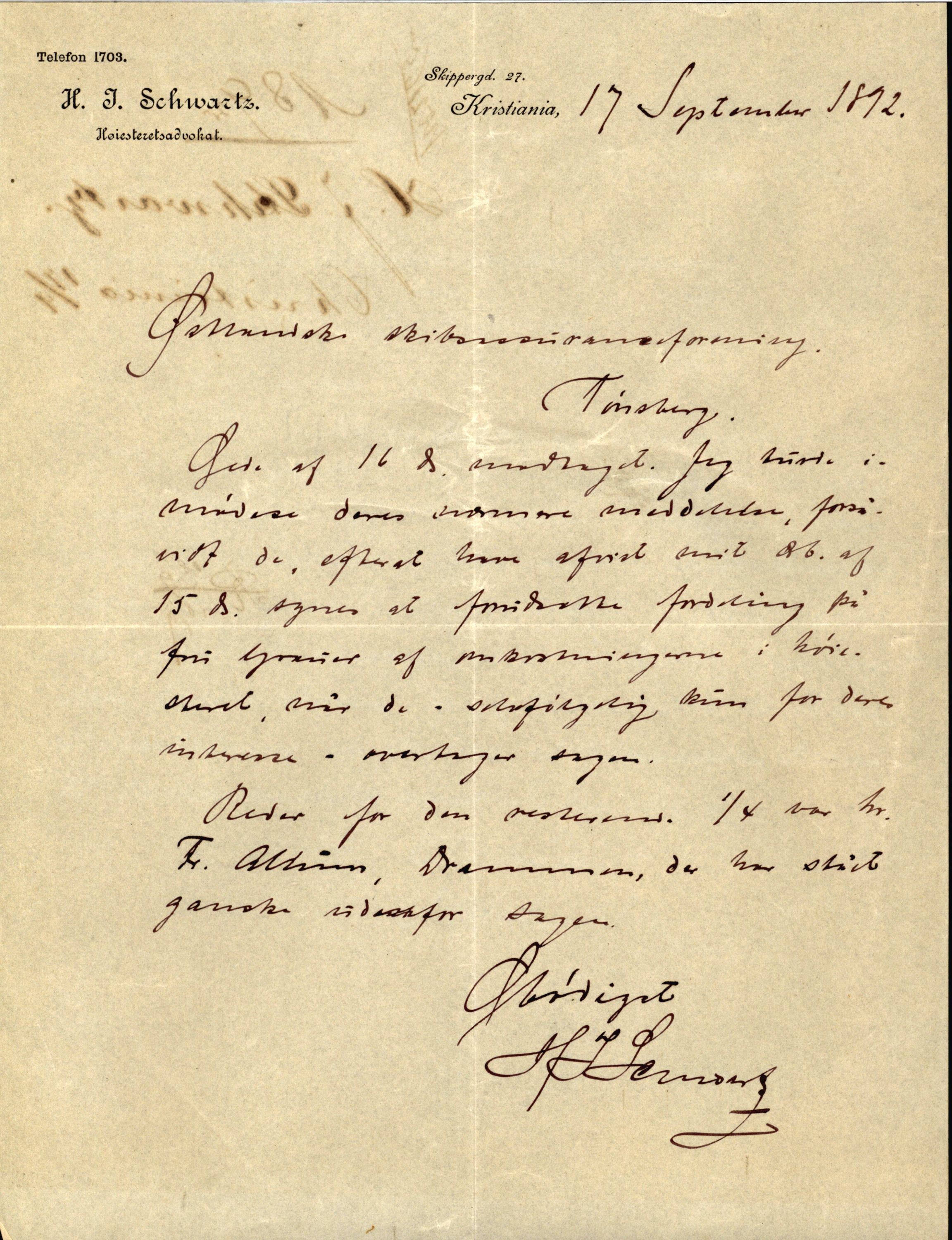 Pa 63 - Østlandske skibsassuranceforening, VEMU/A-1079/G/Ga/L0022/0001: Havaridokumenter / Columbus, Dagny av Holmestrand, Venus, Lymphia, Dione, 1888, s. 41