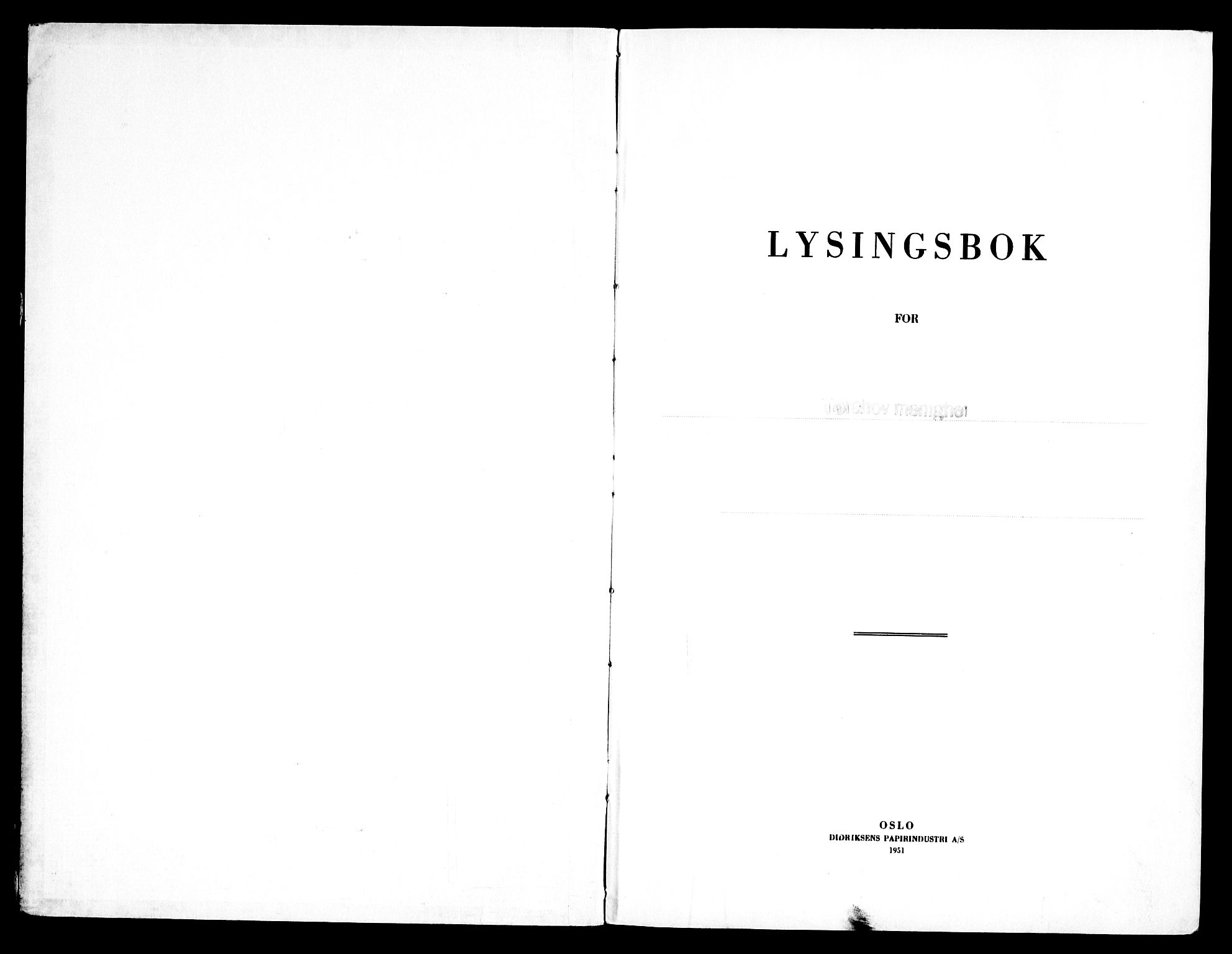 Torshov prestekontor Kirkebøker, SAO/A-10238a/H/Ha/L0005: Lysningsprotokoll nr. 5, 1951-1955