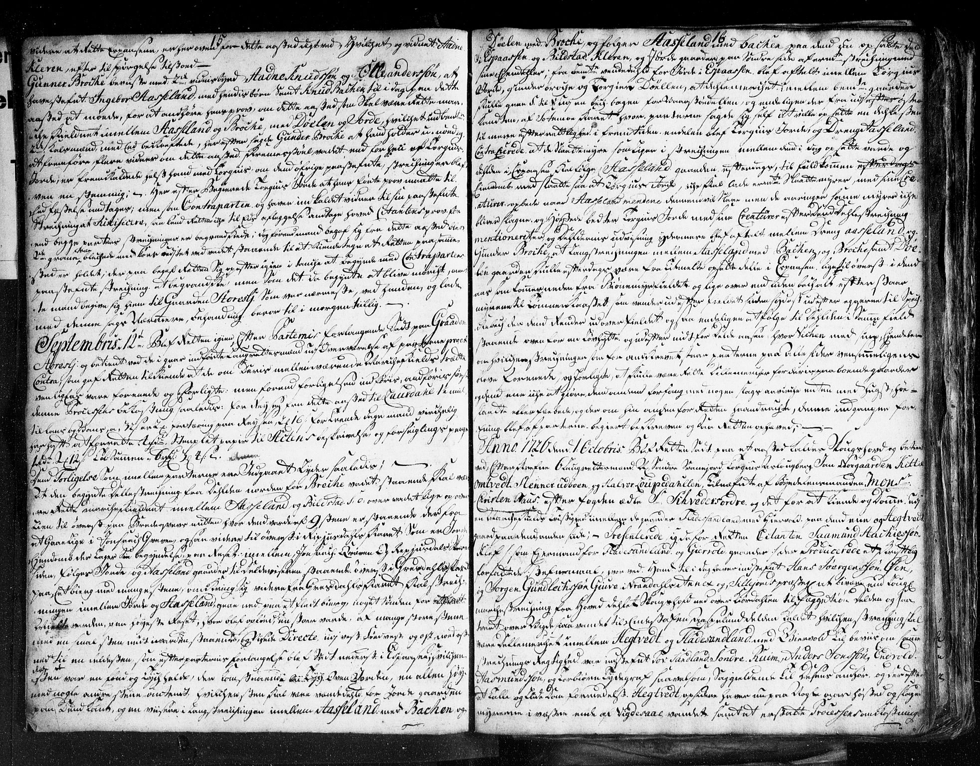 Vest-Telemark sorenskriveri, AV/SAKO-A-134/F/Fb/L0002: Tingbokkopi, 1726-1732, s. 15-16