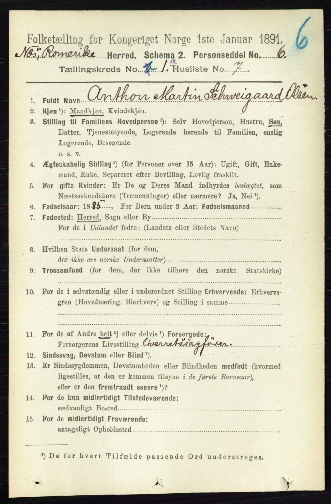 RA, Folketelling 1891 for 0236 Nes herred, 1891, s. 159