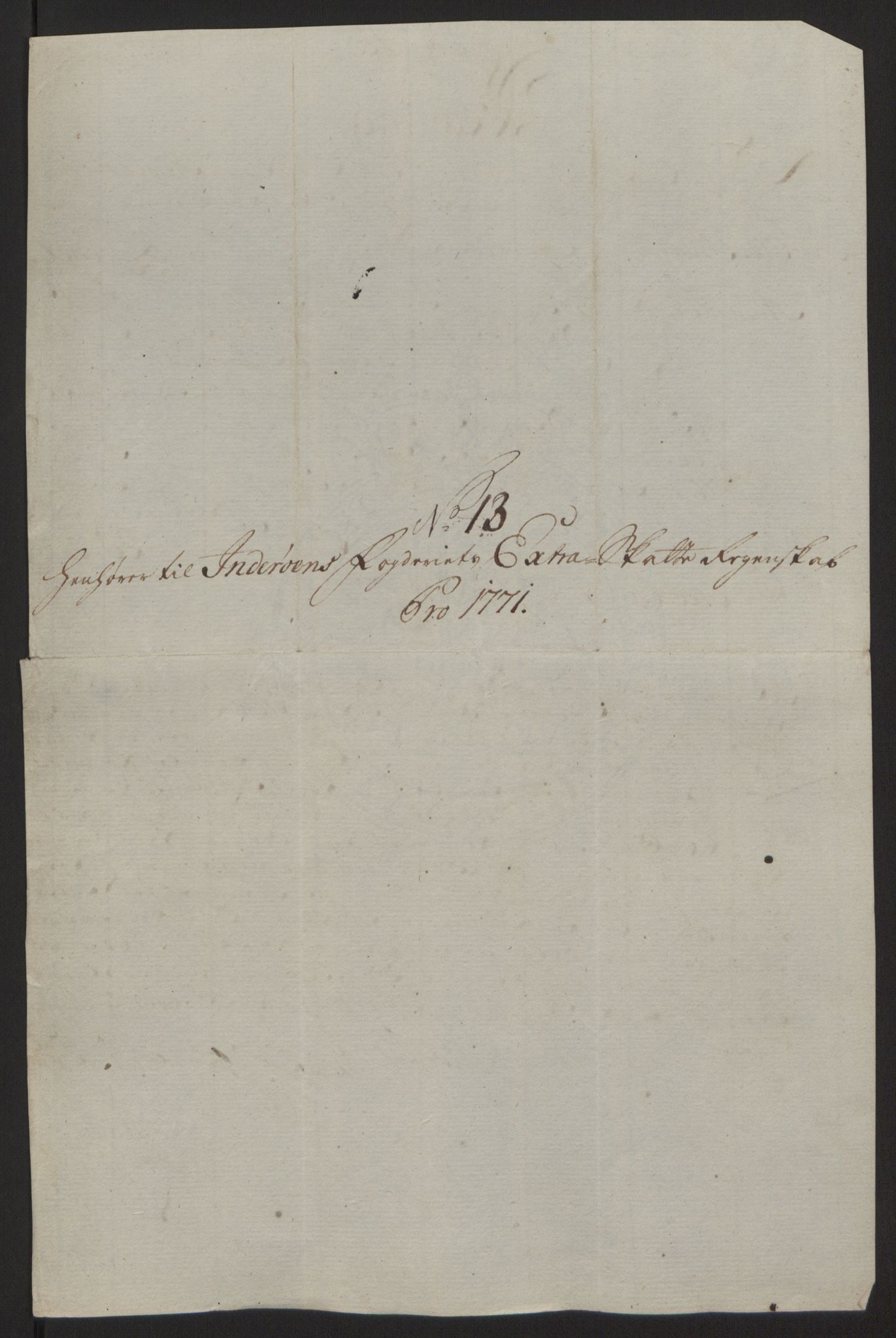 Rentekammeret inntil 1814, Reviderte regnskaper, Fogderegnskap, RA/EA-4092/R63/L4420: Ekstraskatten Inderøy, 1762-1772, s. 477