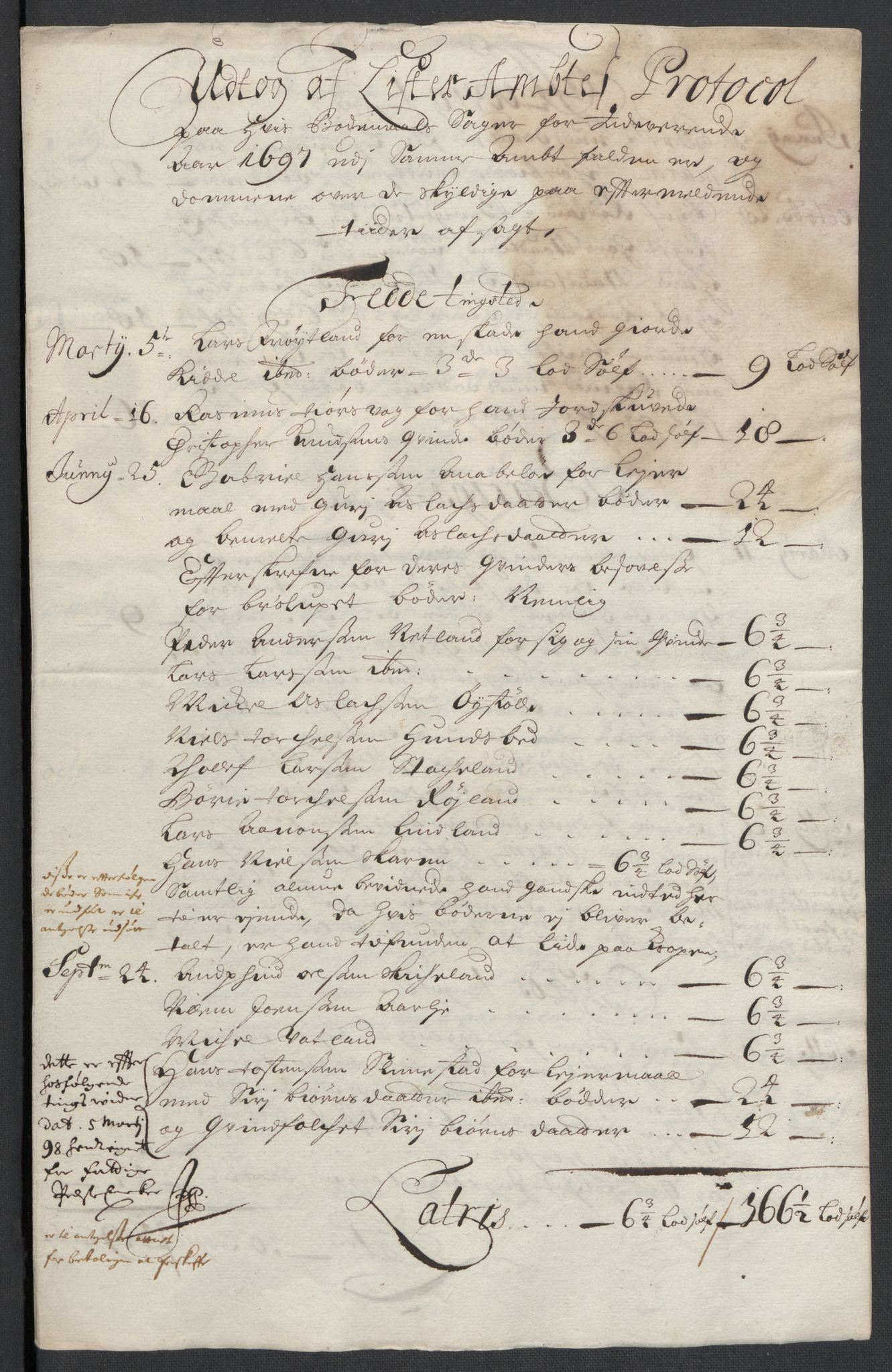 Rentekammeret inntil 1814, Reviderte regnskaper, Fogderegnskap, RA/EA-4092/R43/L2546: Fogderegnskap Lista og Mandal, 1696-1697, s. 200