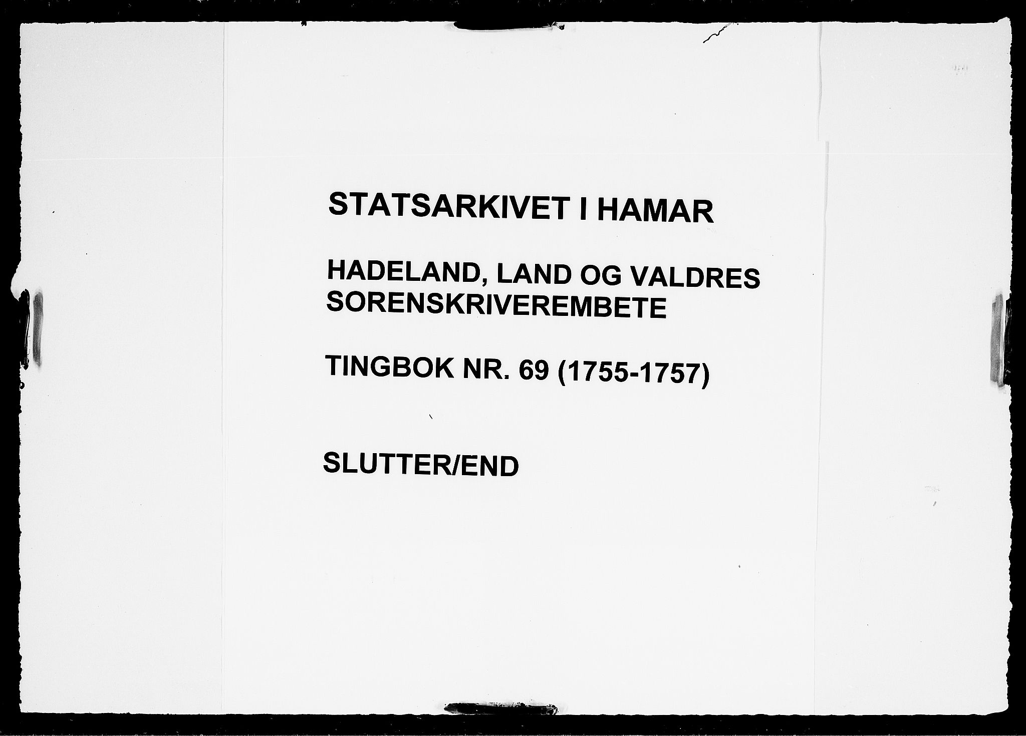 Hadeland, Land og Valdres sorenskriveri, AV/SAH-TING-028/G/Gb/L0069: Tingbok - Land og Valdres, 1755-1757