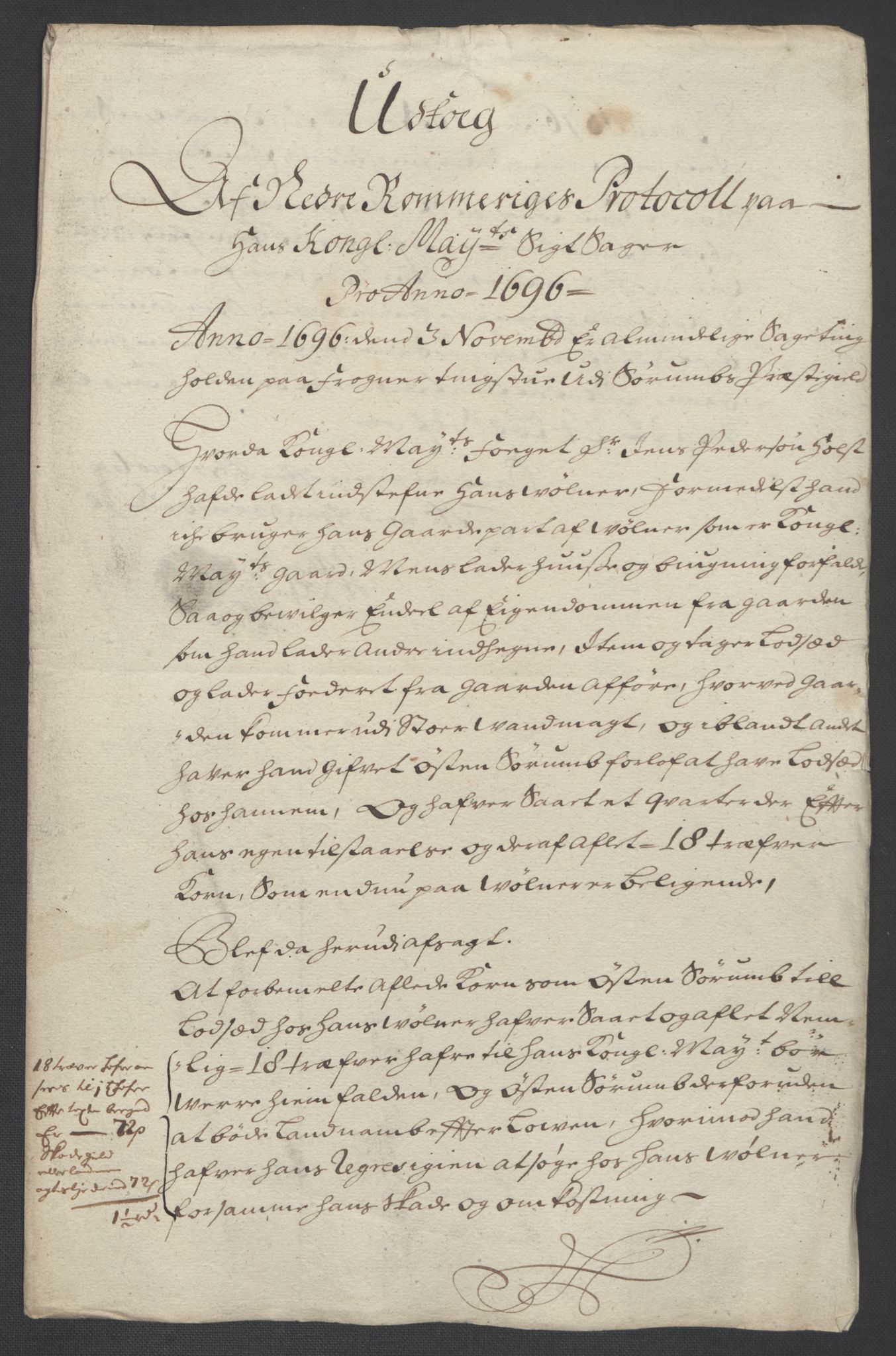 Rentekammeret inntil 1814, Reviderte regnskaper, Fogderegnskap, RA/EA-4092/R11/L0580: Fogderegnskap Nedre Romerike, 1696-1697, s. 18