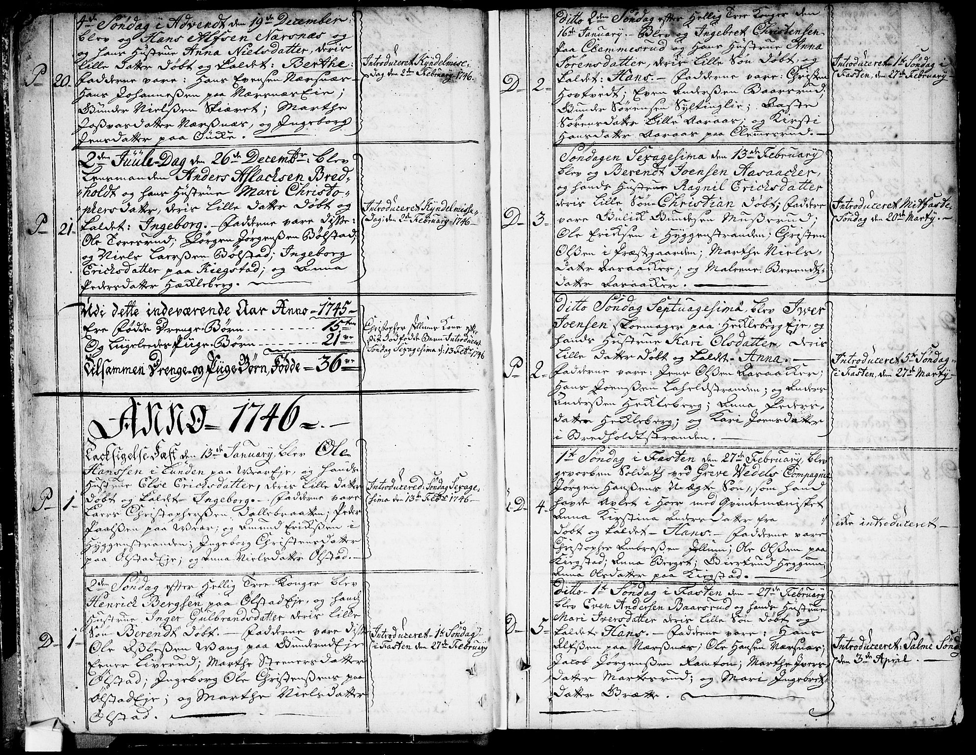Røyken kirkebøker, AV/SAKO-A-241/G/Ga/L0001: Klokkerbok nr. 1, 1740-1768, s. 34-35