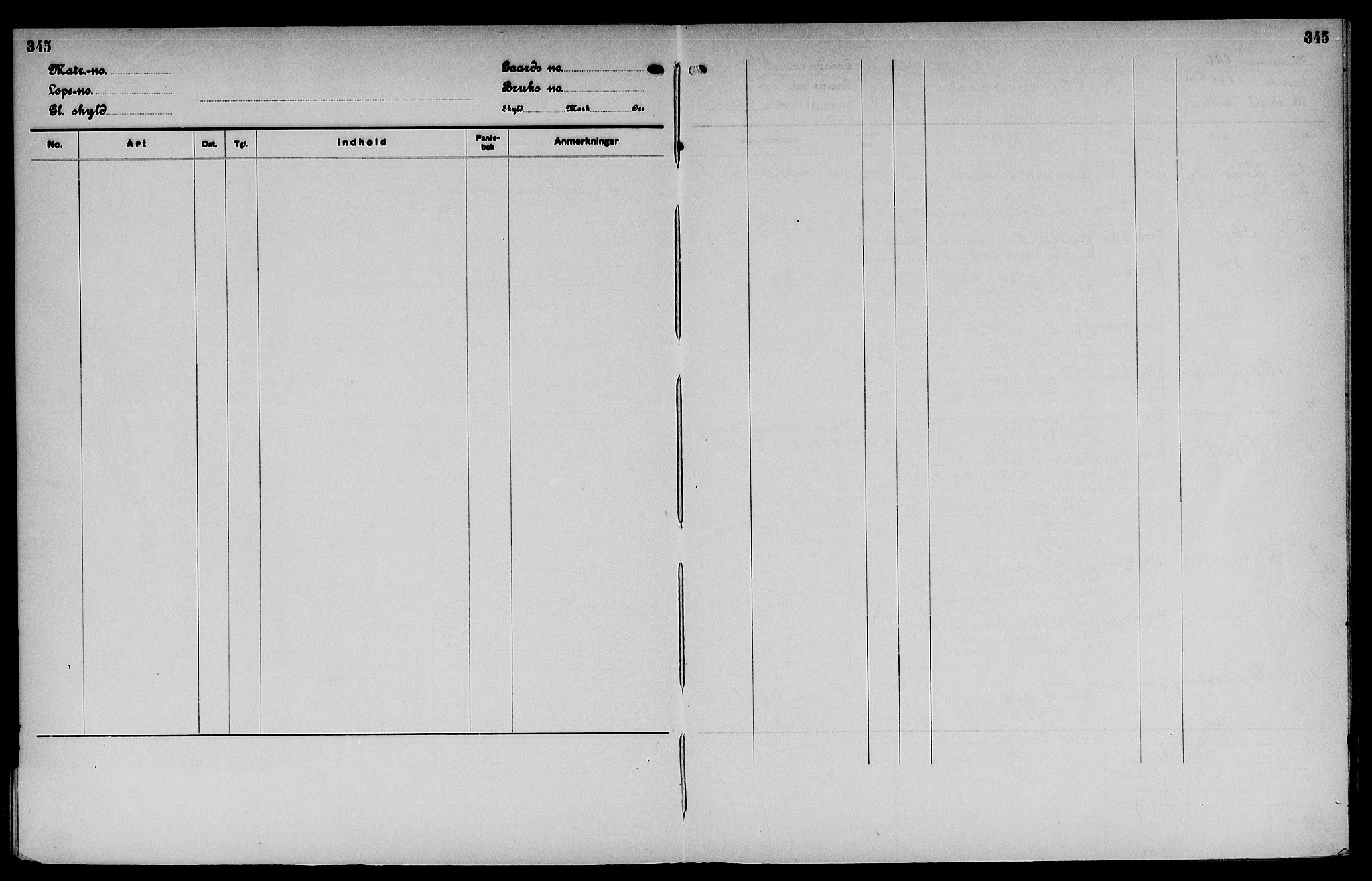 Vinger og Odal sorenskriveri, SAH/TING-022/H/Ha/Hac/Hacc/L0010: Panteregister nr. 3.10, 1923, s. 345