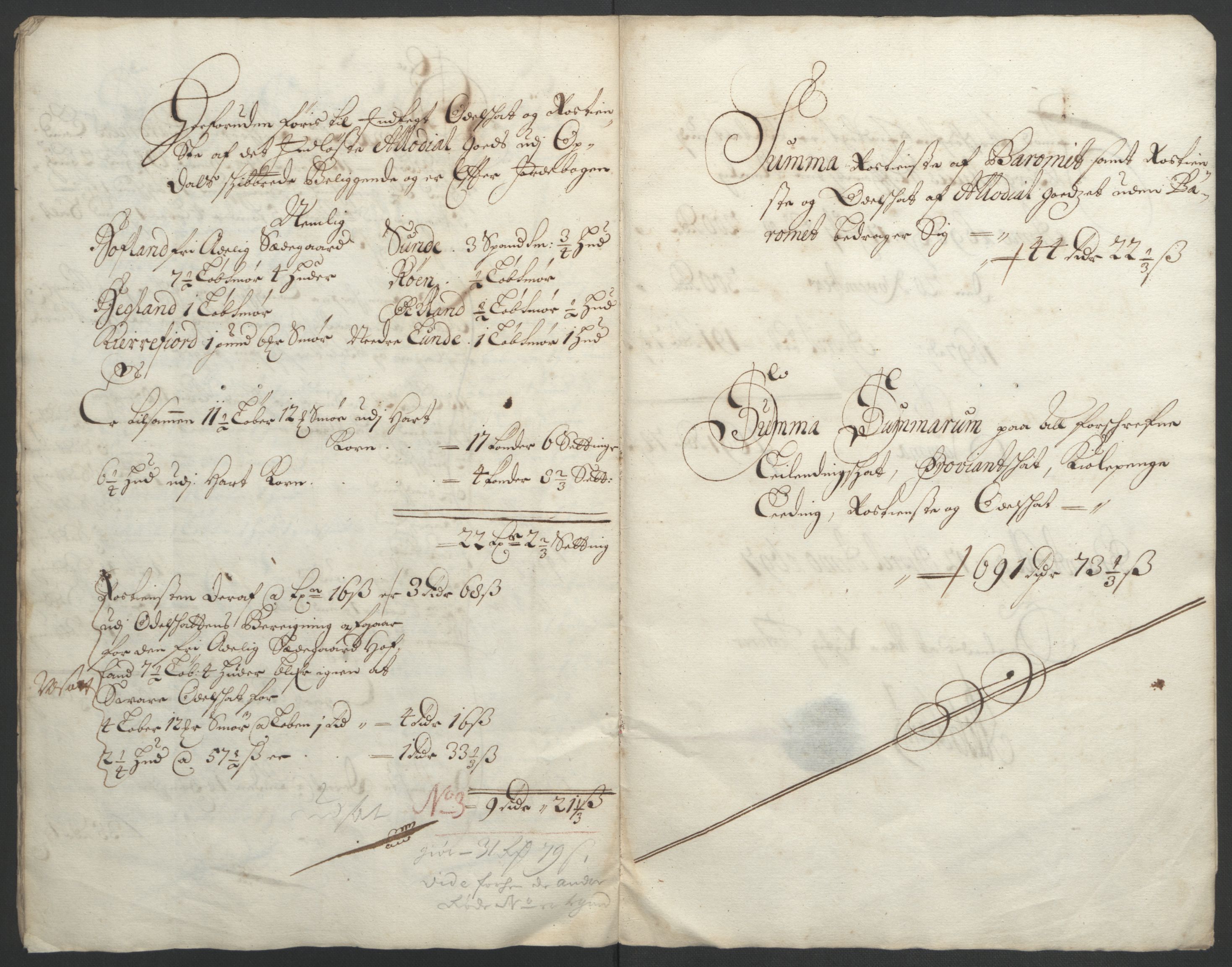 Rentekammeret inntil 1814, Reviderte regnskaper, Fogderegnskap, AV/RA-EA-4092/R49/L3138: Fogderegnskap Rosendal Baroni, 1691-1714, s. 49