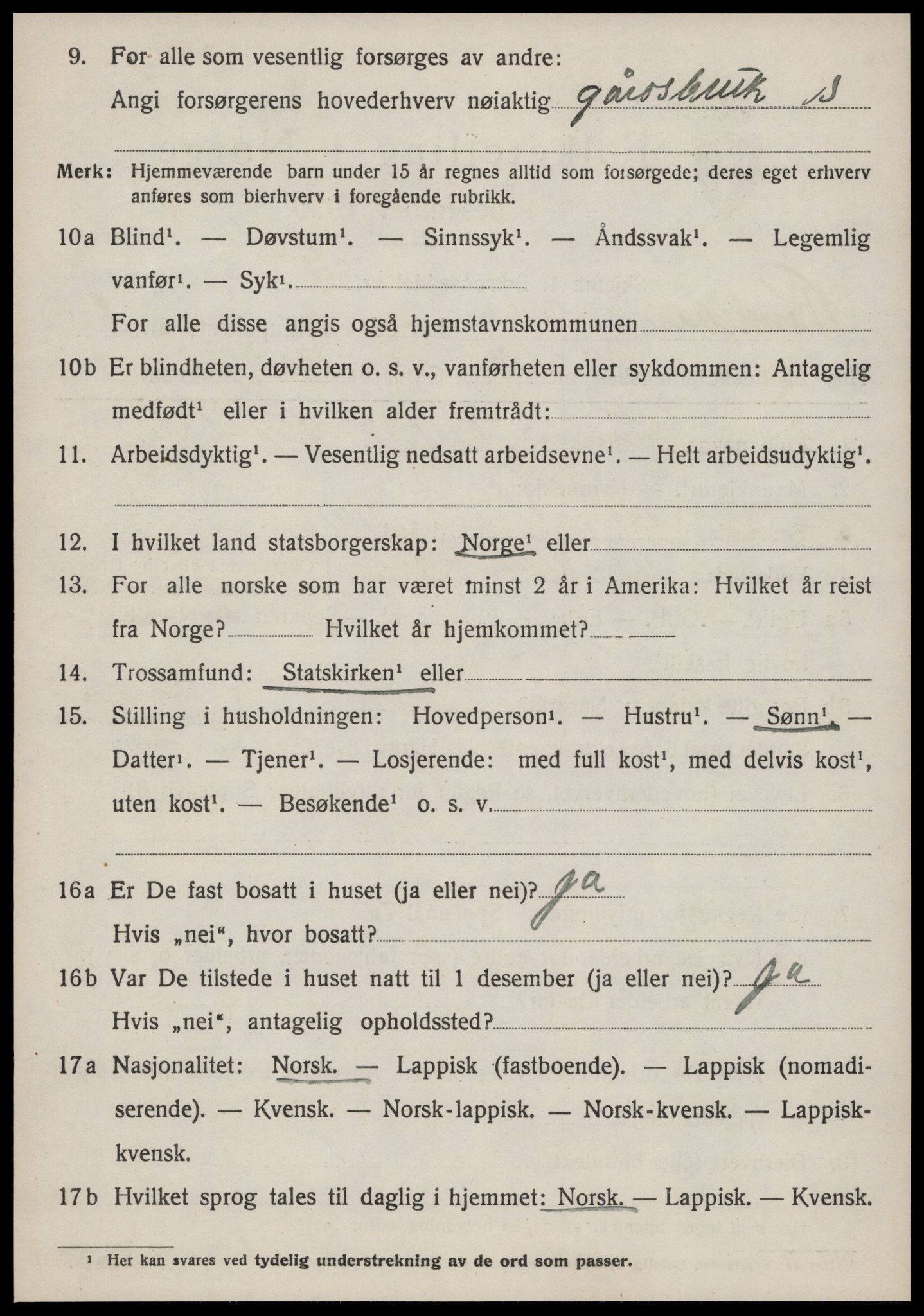 SAT, Folketelling 1920 for 1635 Rennebu herred, 1920, s. 5349