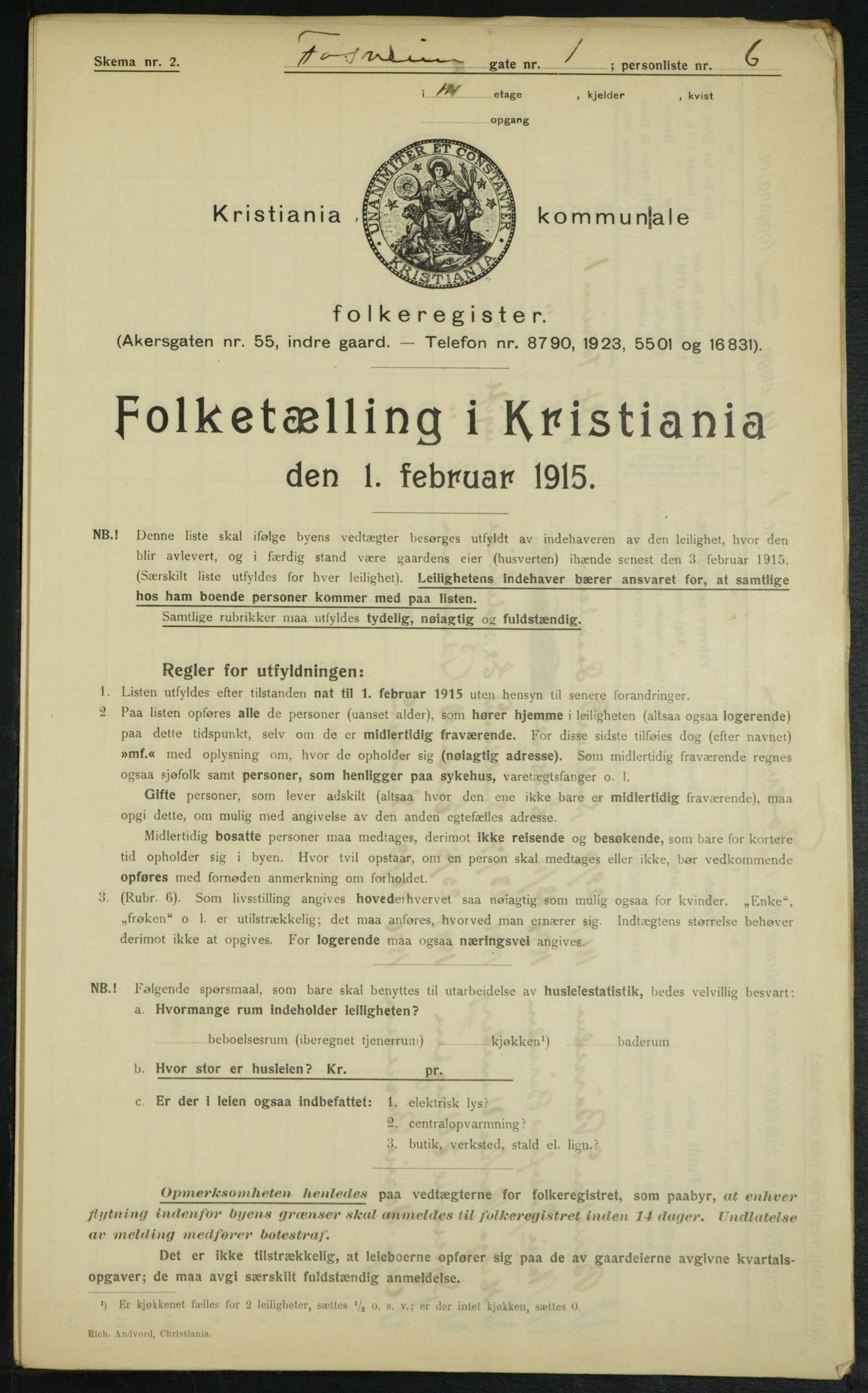 OBA, Kommunal folketelling 1.2.1915 for Kristiania, 1915, s. 24220