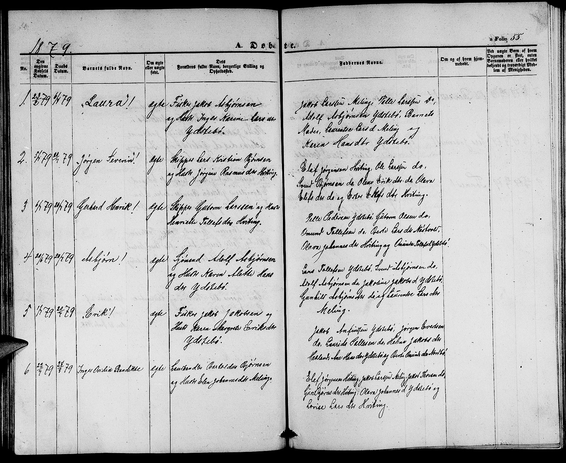 Rennesøy sokneprestkontor, AV/SAST-A -101827/H/Ha/Hab/L0003: Klokkerbok nr. B 3, 1855-1888, s. 55