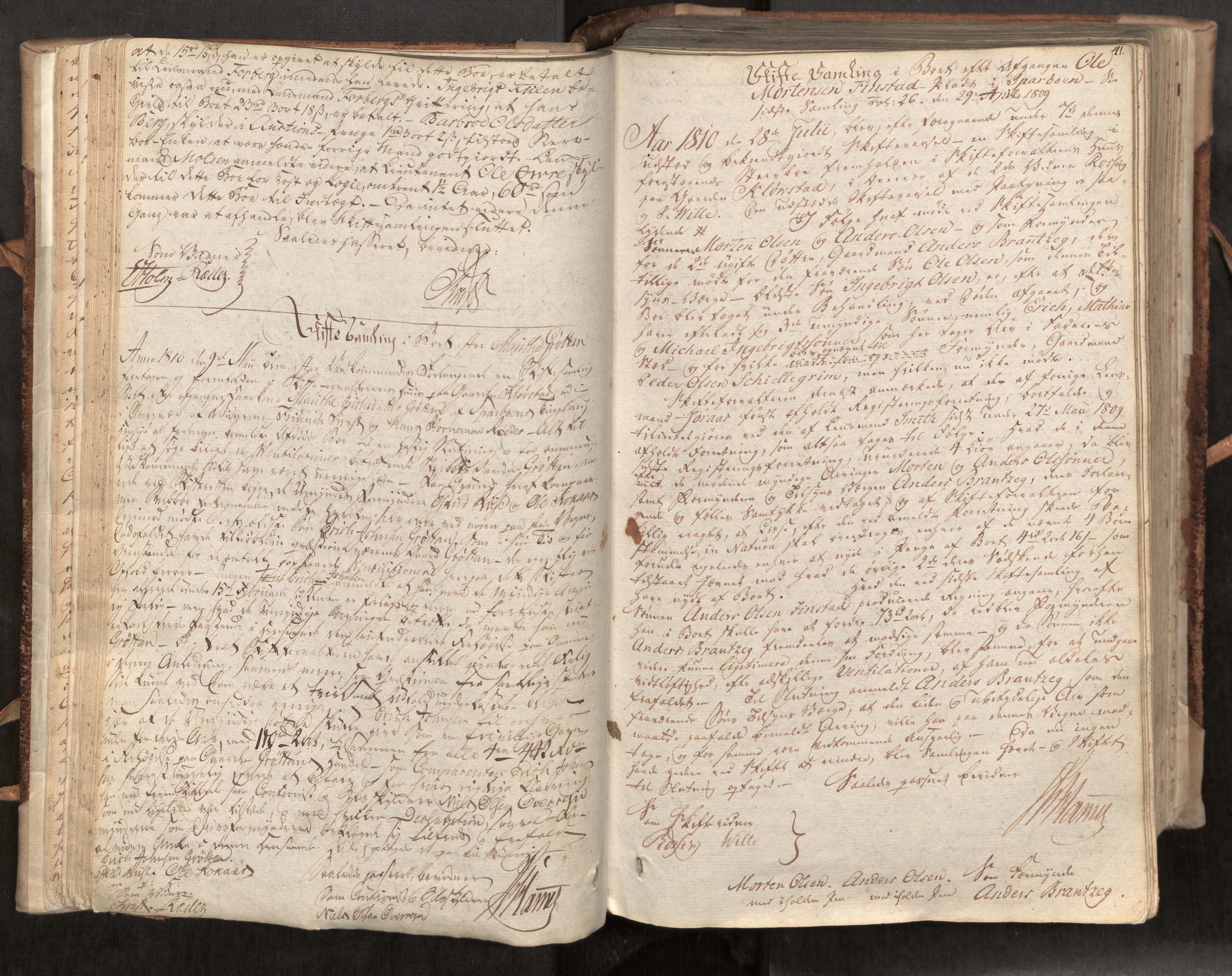 Inderøy sorenskriveri, AV/SAT-A-4147/1/3/3B/L0001: Skifteforhandlingsprotokoll, 1806-1843, s. 41