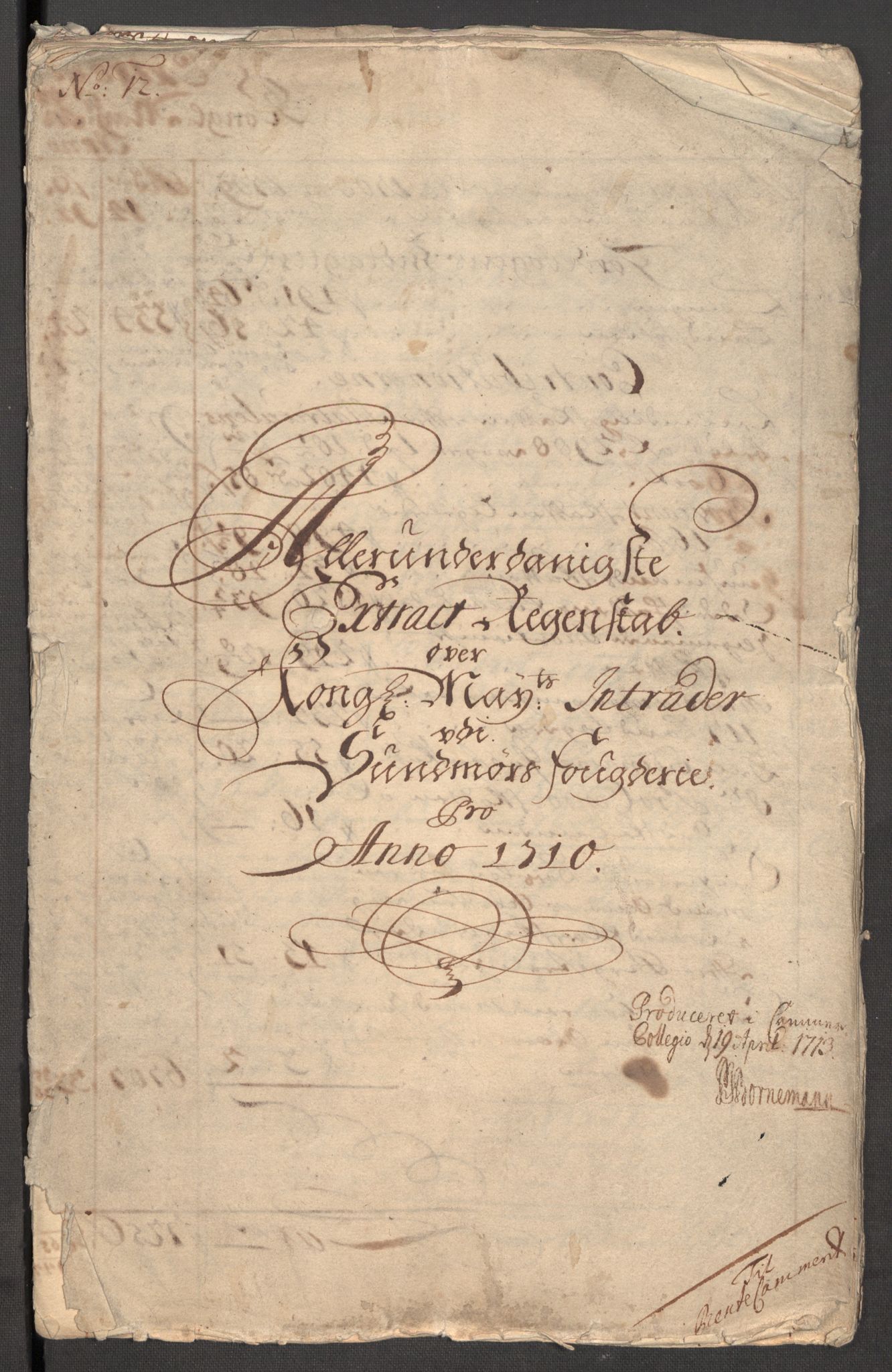 Rentekammeret inntil 1814, Reviderte regnskaper, Fogderegnskap, AV/RA-EA-4092/R54/L3563: Fogderegnskap Sunnmøre, 1710, s. 5