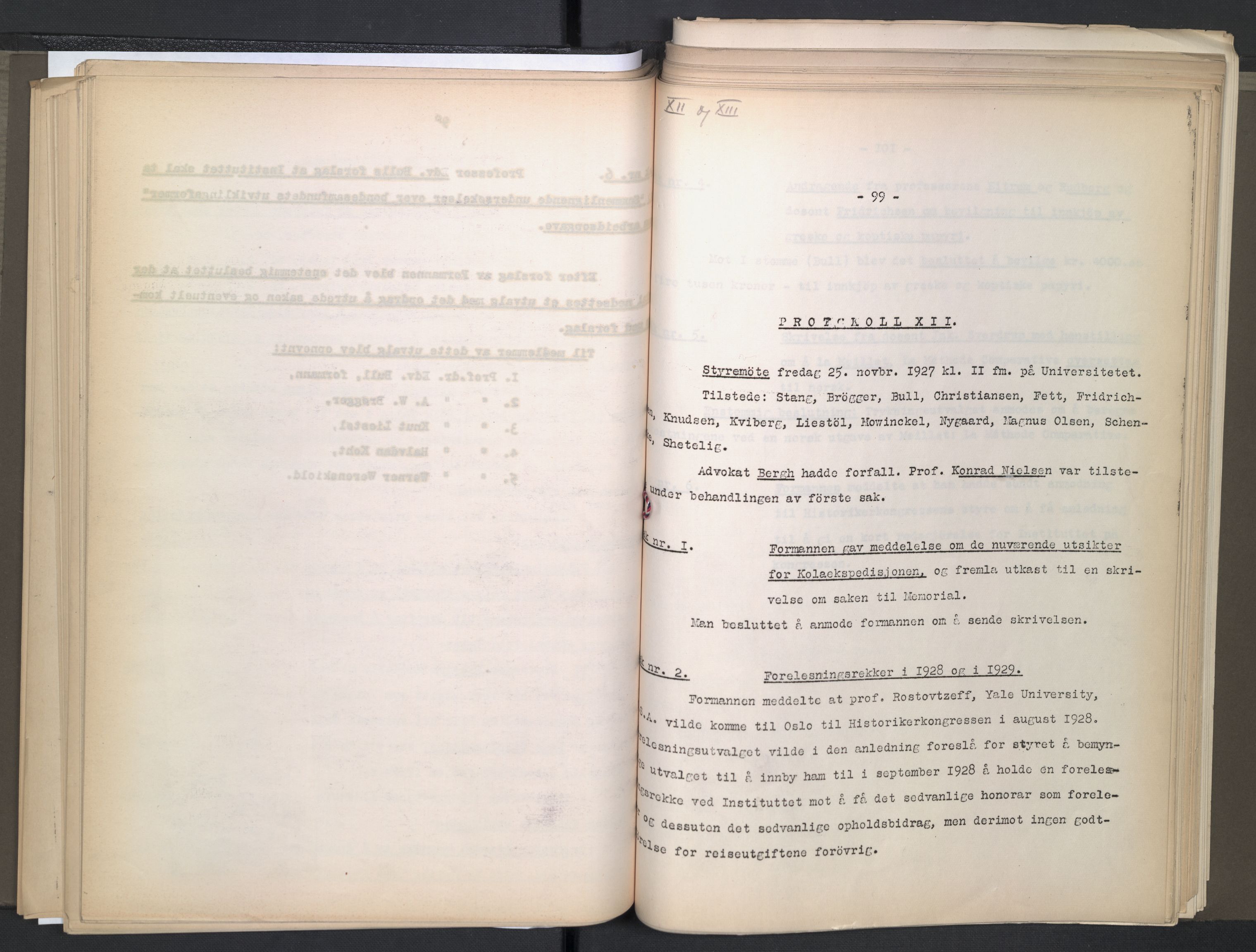 Instituttet for sammenlignende kulturforskning, AV/RA-PA-0424/A/L0005: Styreprotokoll, 1923-1930, s. 100