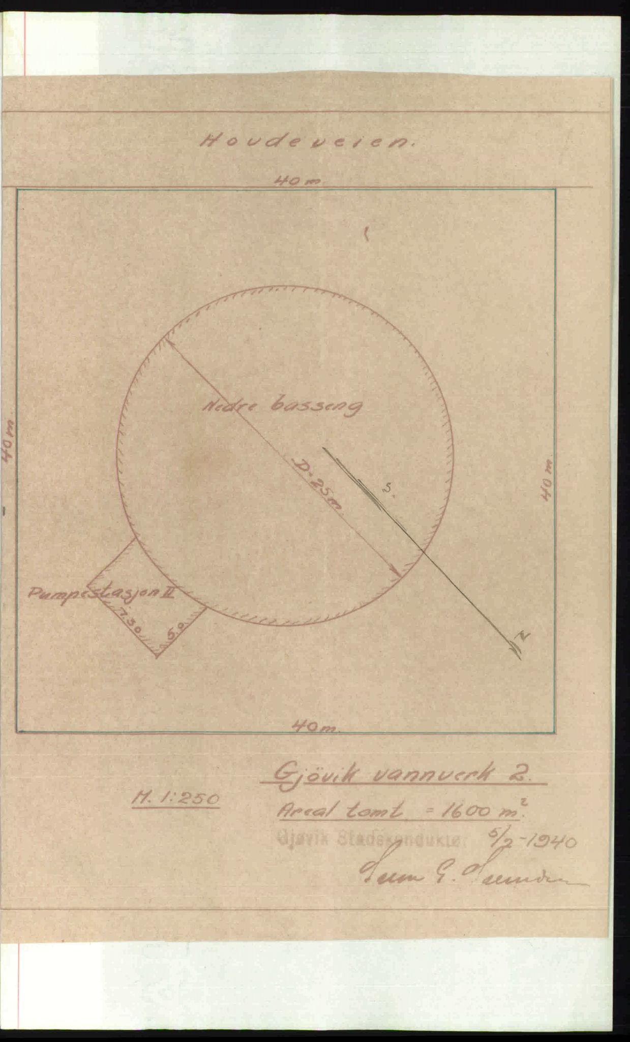 Toten tingrett, AV/SAH-TING-006/H/Hb/Hbc/L0007: Pantebok nr. Hbc-07, 1939-1940, Dagboknr: 181/1940