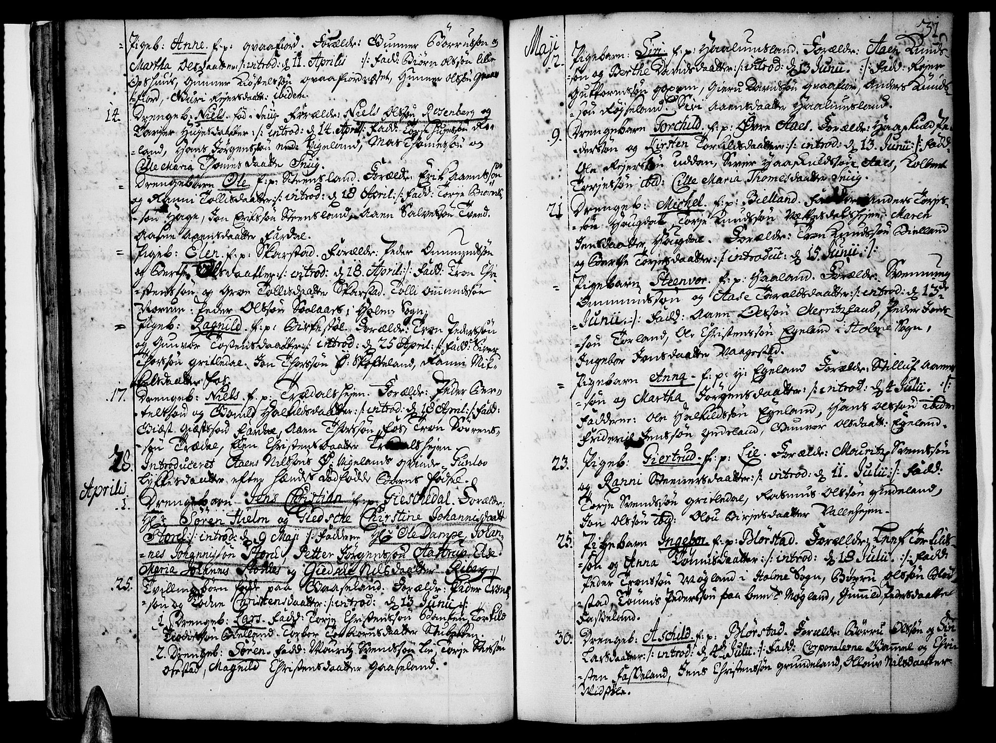 Sør-Audnedal sokneprestkontor, AV/SAK-1111-0039/F/Fa/Fab/L0001: Ministerialbok nr. A 1 /1, 1726-1766, s. 31