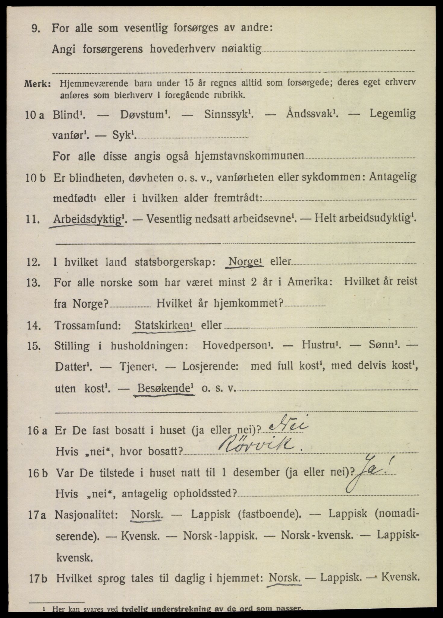 SAT, Folketelling 1920 for 1731 Sparbu herred, 1920, s. 2096