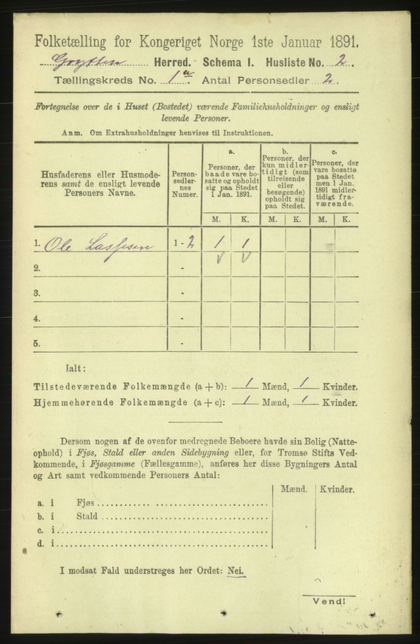 RA, Folketelling 1891 for 1539 Grytten herred, 1891, s. 32