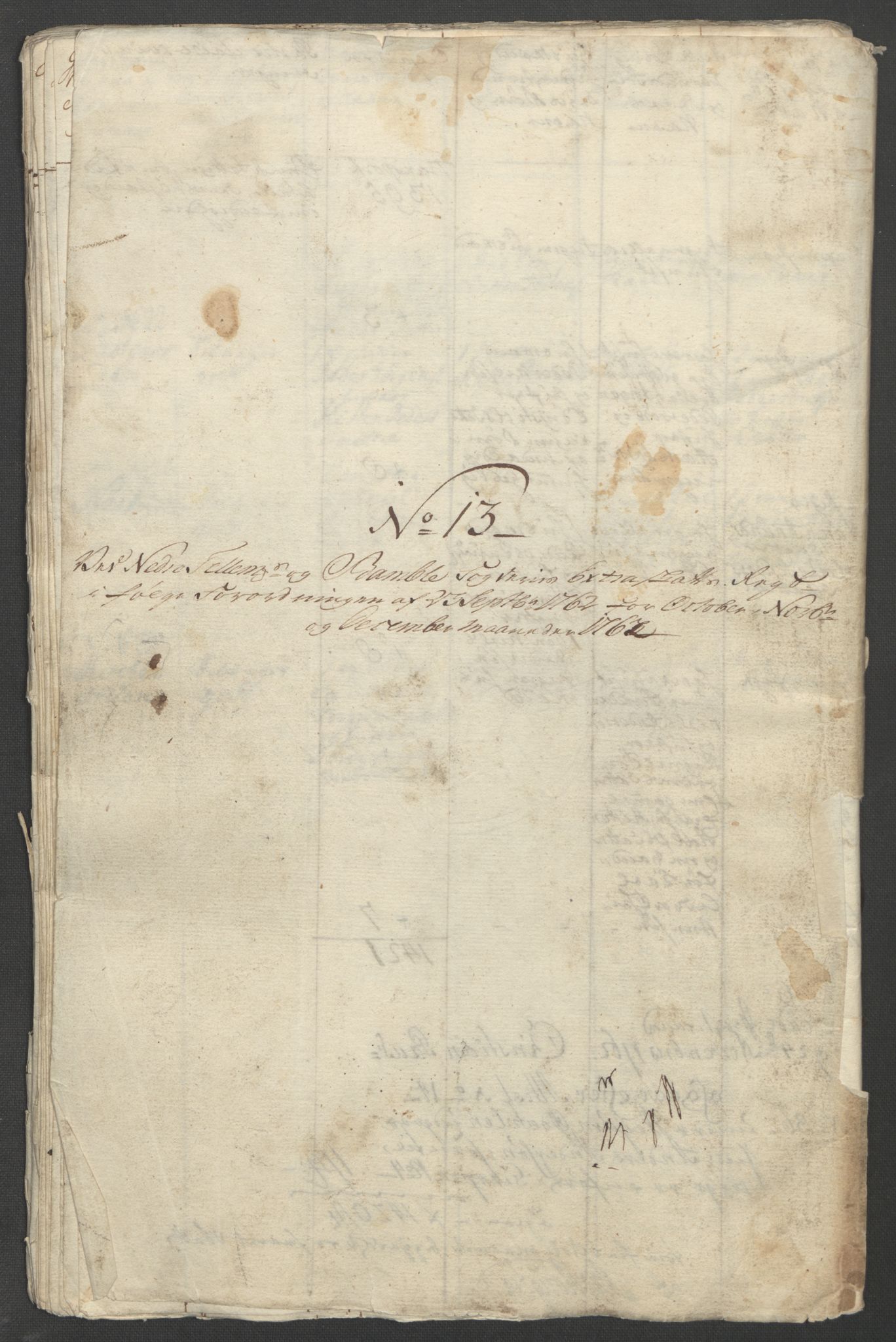 Rentekammeret inntil 1814, Reviderte regnskaper, Fogderegnskap, AV/RA-EA-4092/R37/L2239: Ekstraskatten Nedre Telemark og Bamble, 1762-1763, s. 153