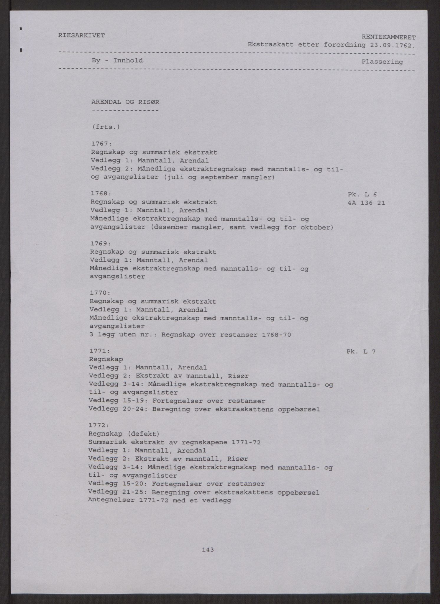 Rentekammeret inntil 1814, Reviderte regnskaper, Byregnskaper, AV/RA-EA-4066/R/Rl/L0230/0001: [L4] Kontribusjonsregnskap / Ekstraskatt, 1762-1764, s. 3