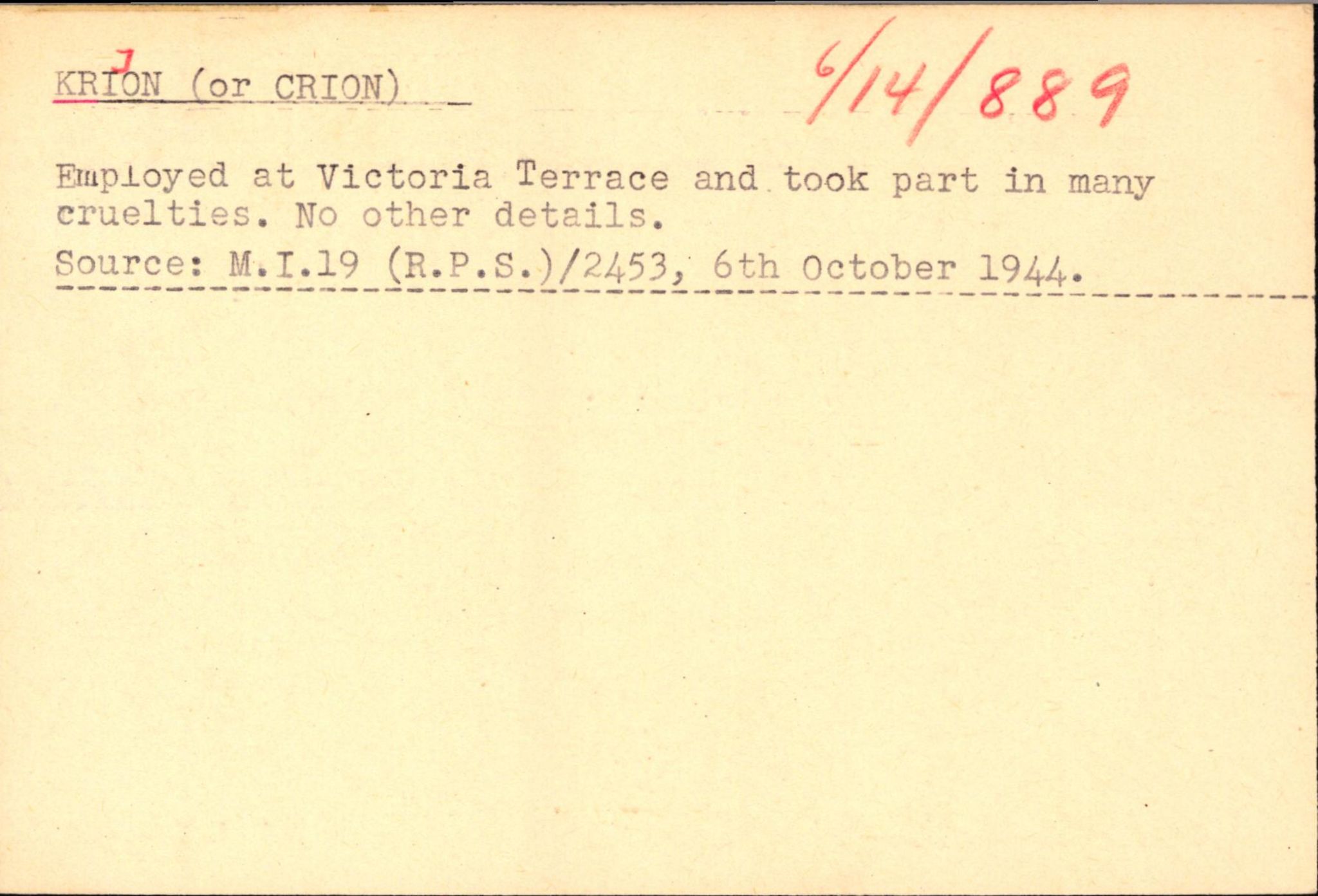 Forsvaret, Forsvarets overkommando II, AV/RA-RAFA-3915/D/Db/L0018: CI Questionaires. Tyske okkupasjonsstyrker i Norge. Tyskere., 1945-1946, s. 201