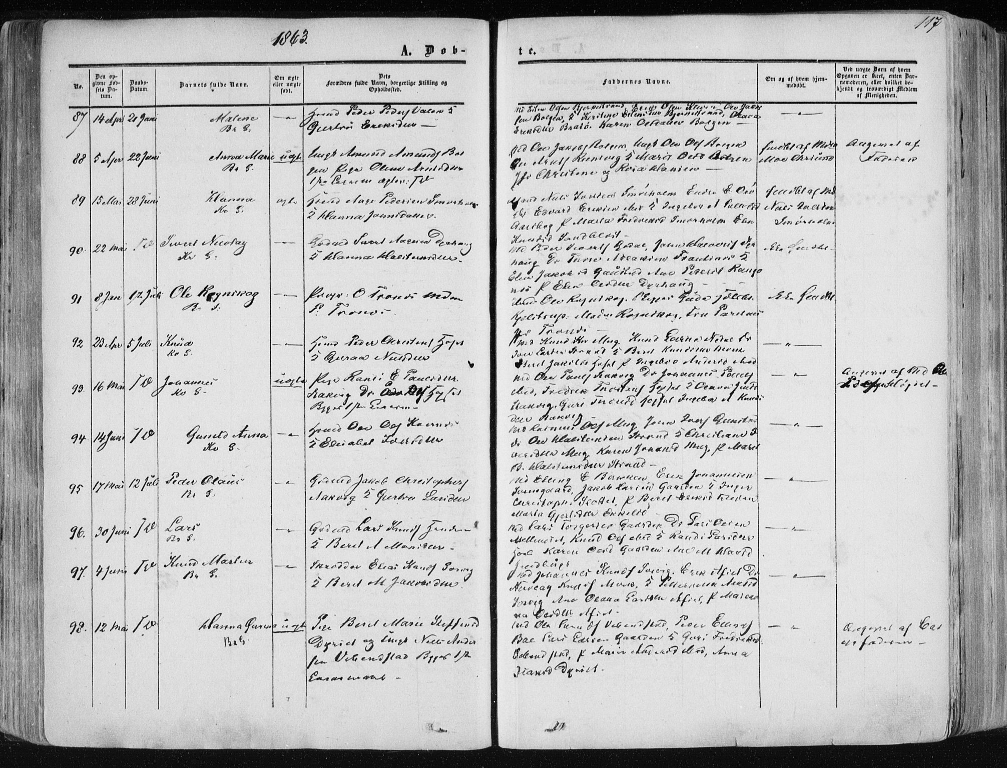 Ministerialprotokoller, klokkerbøker og fødselsregistre - Møre og Romsdal, AV/SAT-A-1454/568/L0804: Ministerialbok nr. 568A11, 1854-1868, s. 117