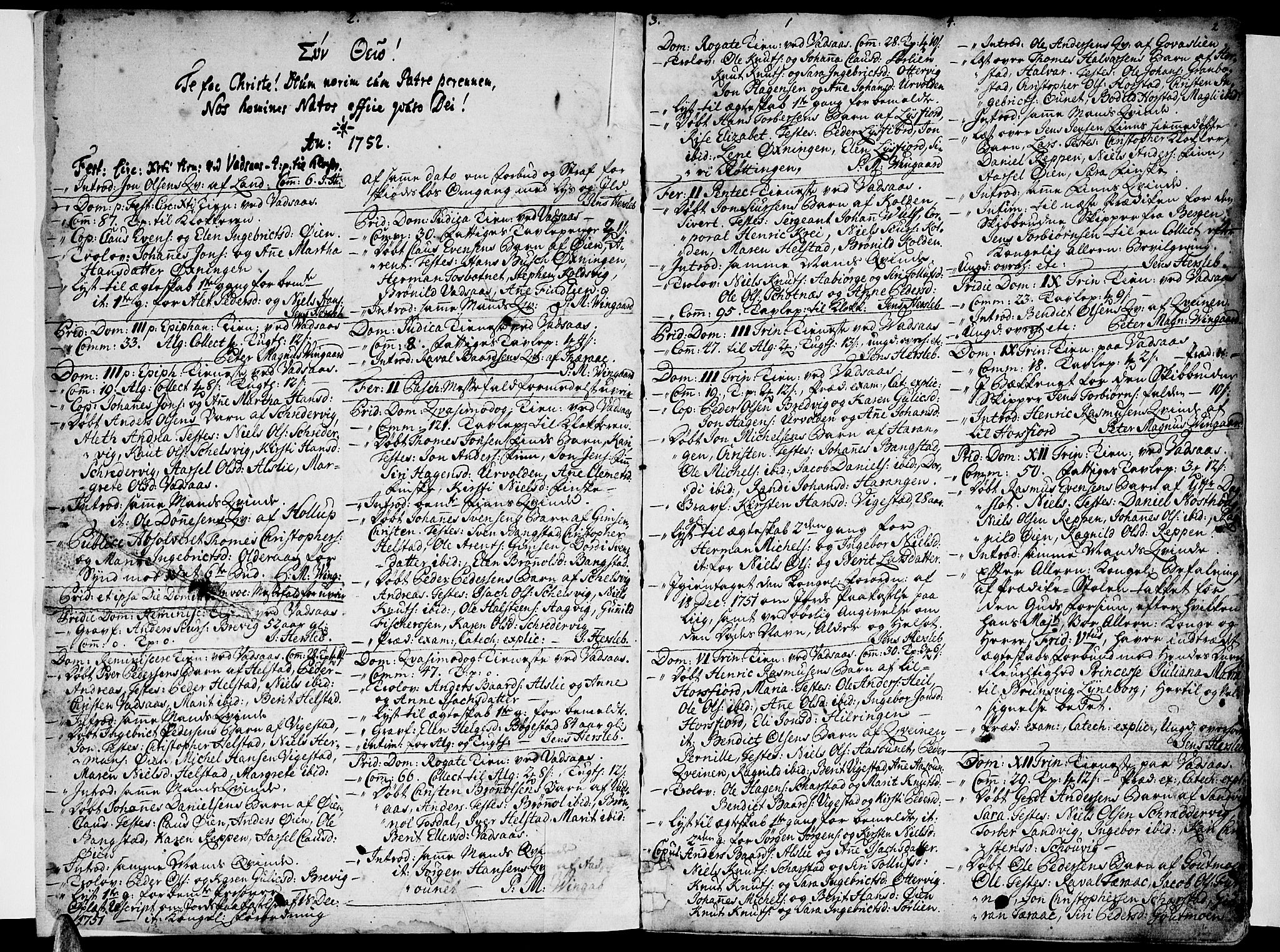 Ministerialprotokoller, klokkerbøker og fødselsregistre - Nordland, AV/SAT-A-1459/810/L0137: Ministerialbok nr. 810A01, 1752-1817, s. 2