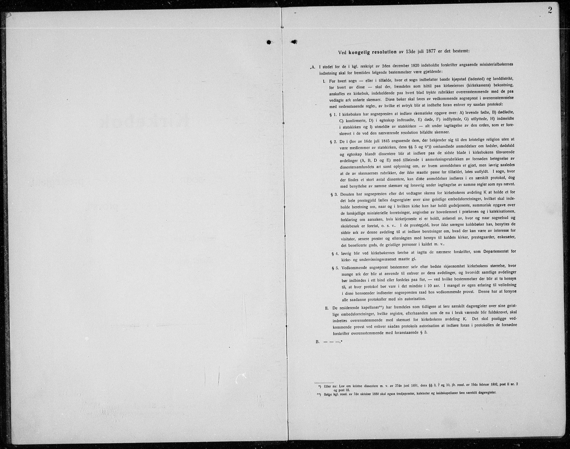 Ådal kirkebøker, SAKO/A-248/G/Gc/L0003: Klokkerbok nr. III 3, 1920-1938, s. 2