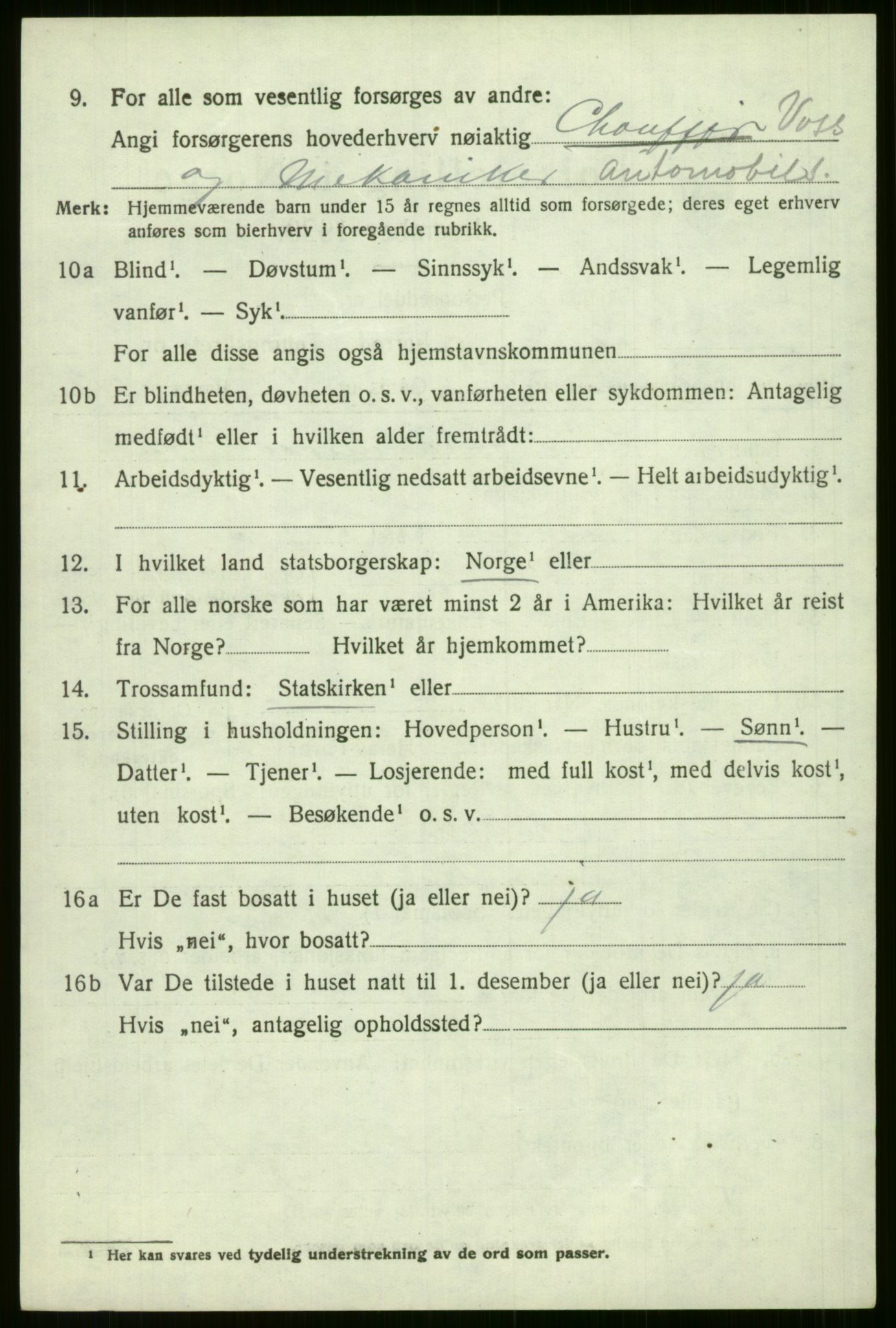 SAB, Folketelling 1920 for 1235 Voss herred, 1920, s. 8674