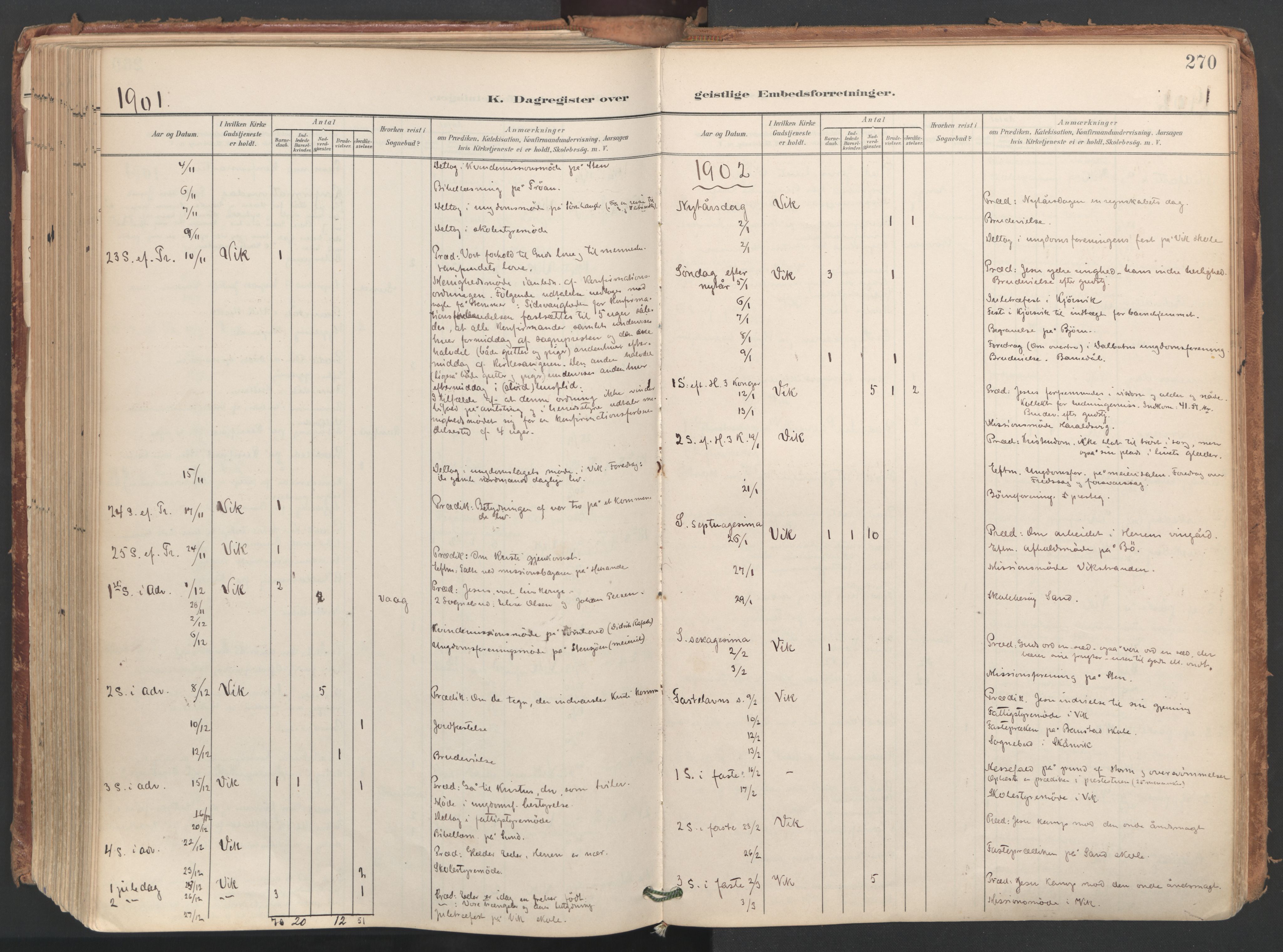 Ministerialprotokoller, klokkerbøker og fødselsregistre - Nordland, AV/SAT-A-1459/812/L0180: Ministerialbok nr. 812A09, 1901-1915, s. 270