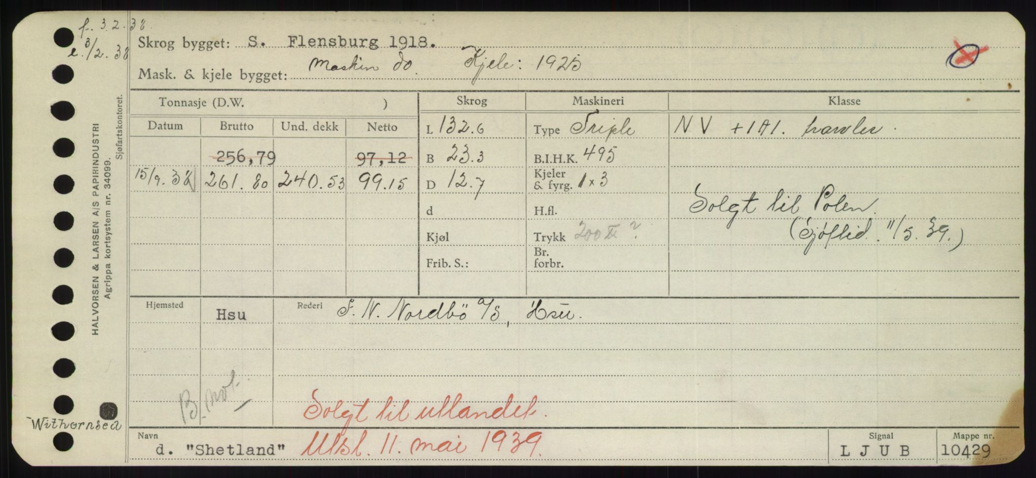 Sjøfartsdirektoratet med forløpere, Skipsmålingen, RA/S-1627/H/Hd/L0033: Fartøy, Sevi-Sjø, s. 15