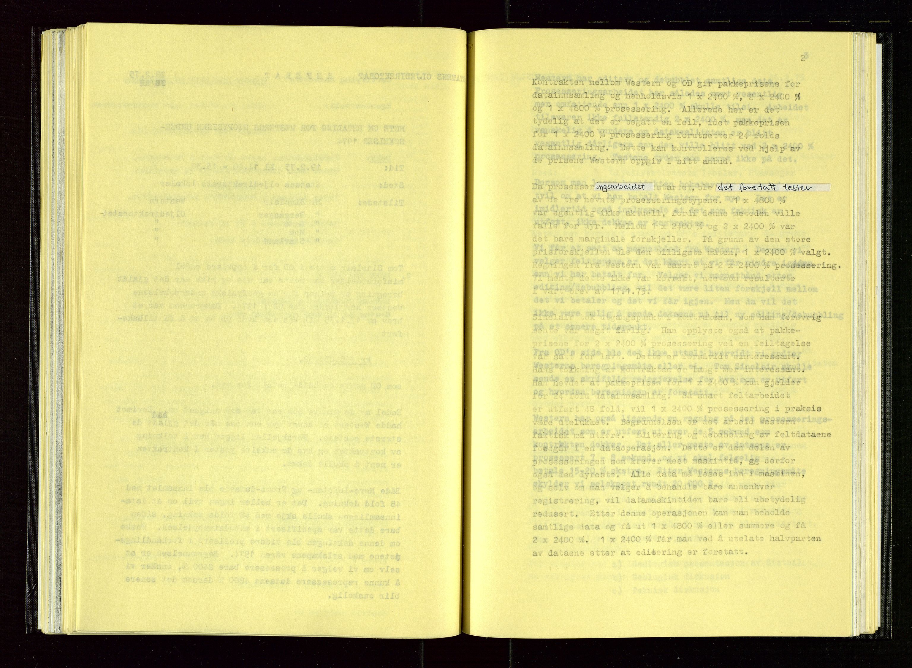 Oljedirektoratet, AV/SAST-A-101366/Aa/L0004: Referatprotokoller, 1975