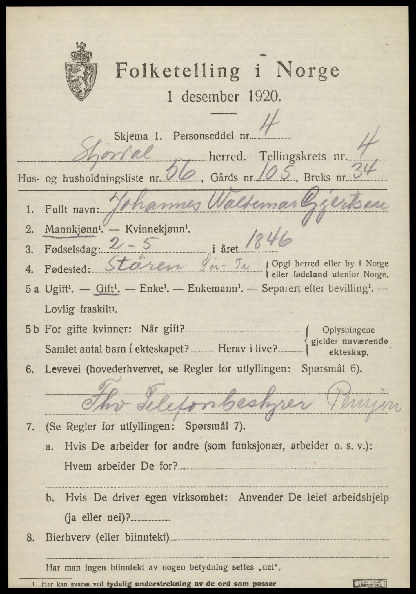 SAT, Folketelling 1920 for 1714 Stjørdal herred, 1920, s. 5194