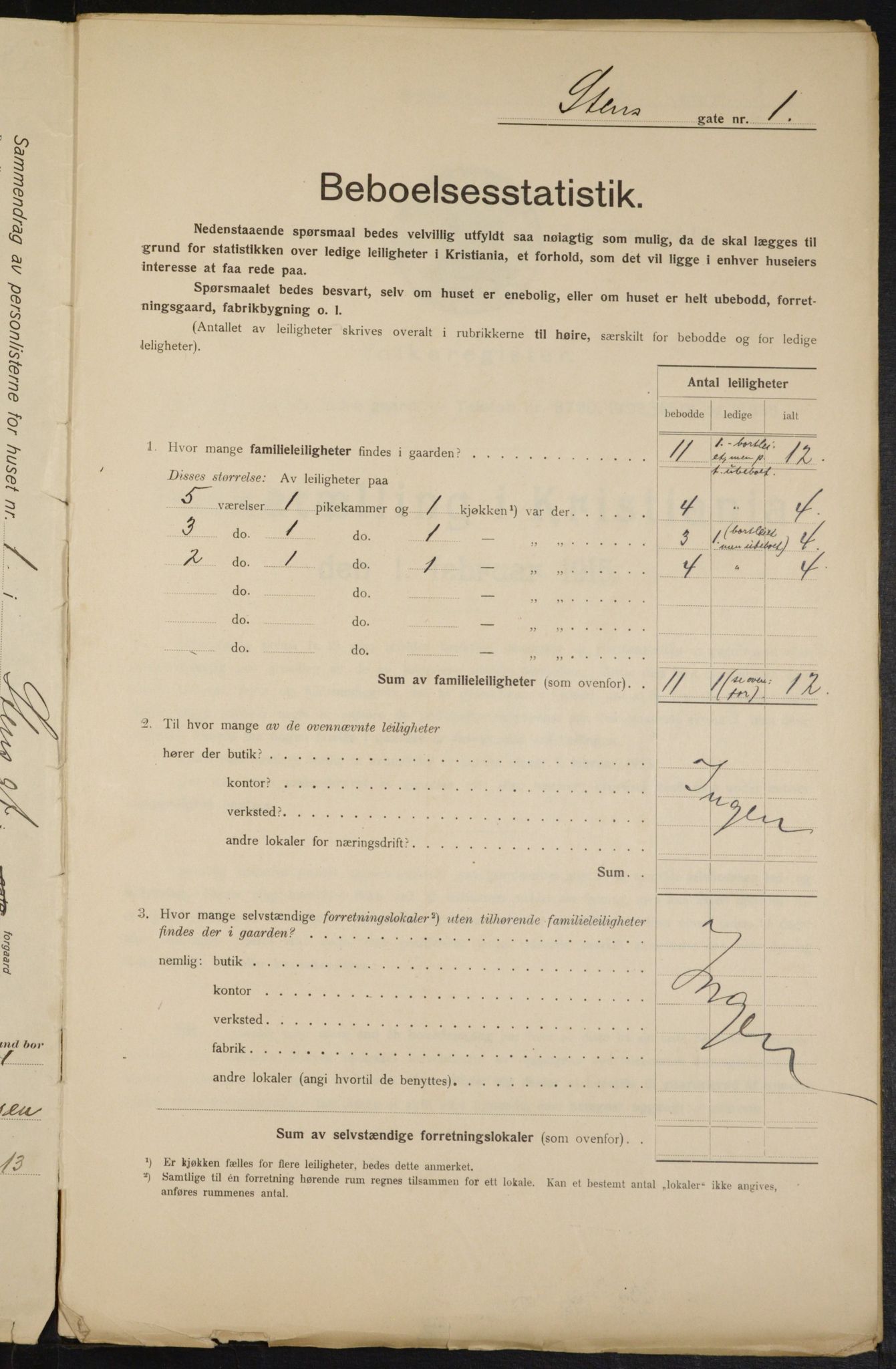 OBA, Kommunal folketelling 1.2.1915 for Kristiania, 1915, s. 101735