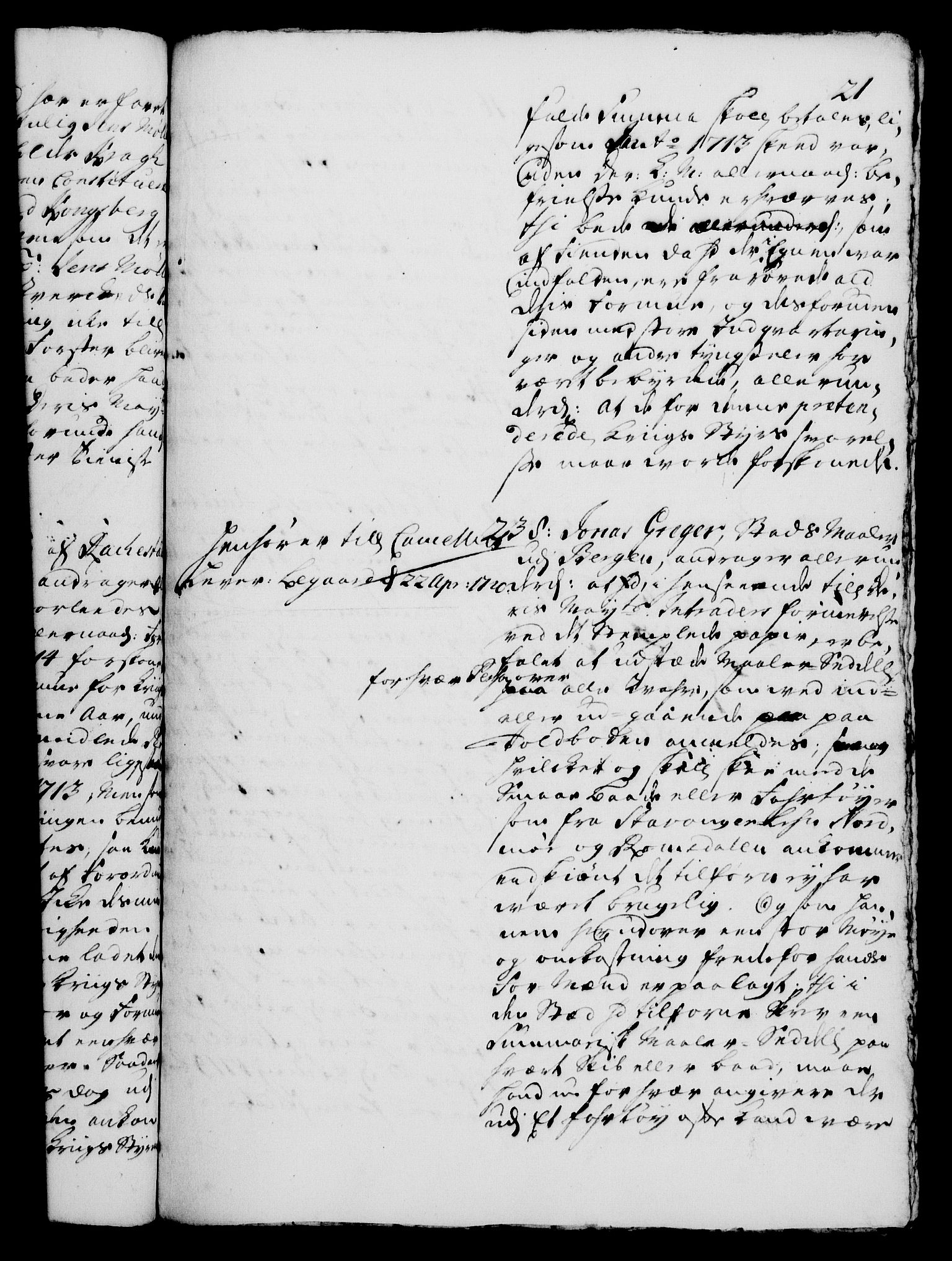 Rentekammeret, Kammerkanselliet, RA/EA-3111/G/Gh/Gha/L0001: Norsk ekstraktmemorialprotokoll, sak. 1-375 (merket RK 53.46), 1720, s. 21