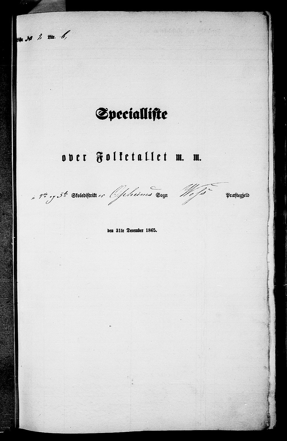 RA, Folketelling 1865 for 1235P Voss prestegjeld, 1865, s. 263