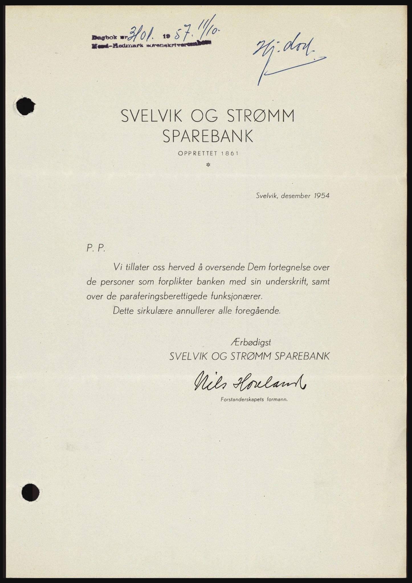 Nord-Hedmark sorenskriveri, SAH/TING-012/H/Hc/L0011: Pantebok nr. 11, 1956-1957, Dagboknr: 3101/1957