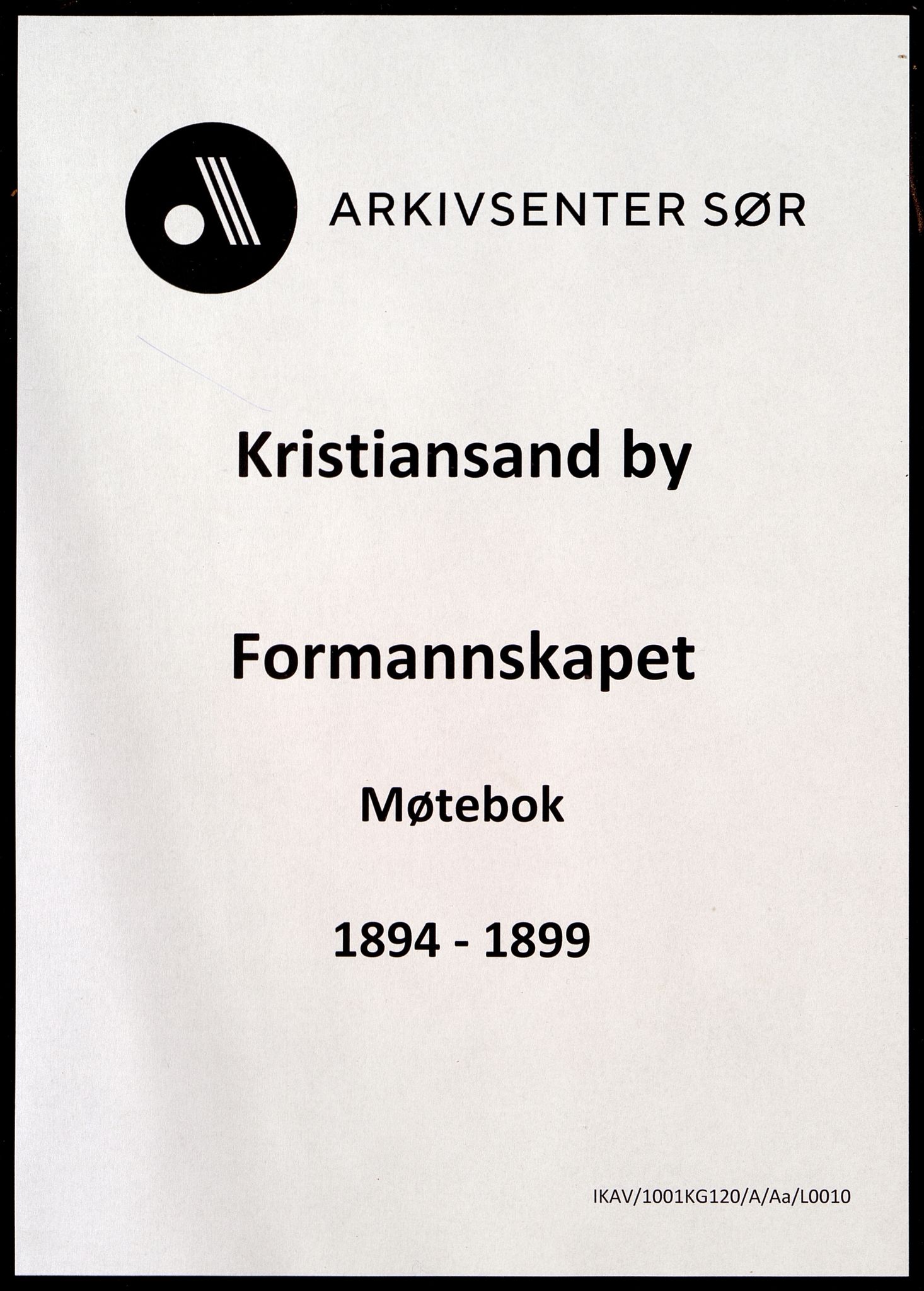 Kristiansand By - Formannskapet, ARKSOR/1001KG120/A/Aa/L0010: Møtebok (d), 1894-1899