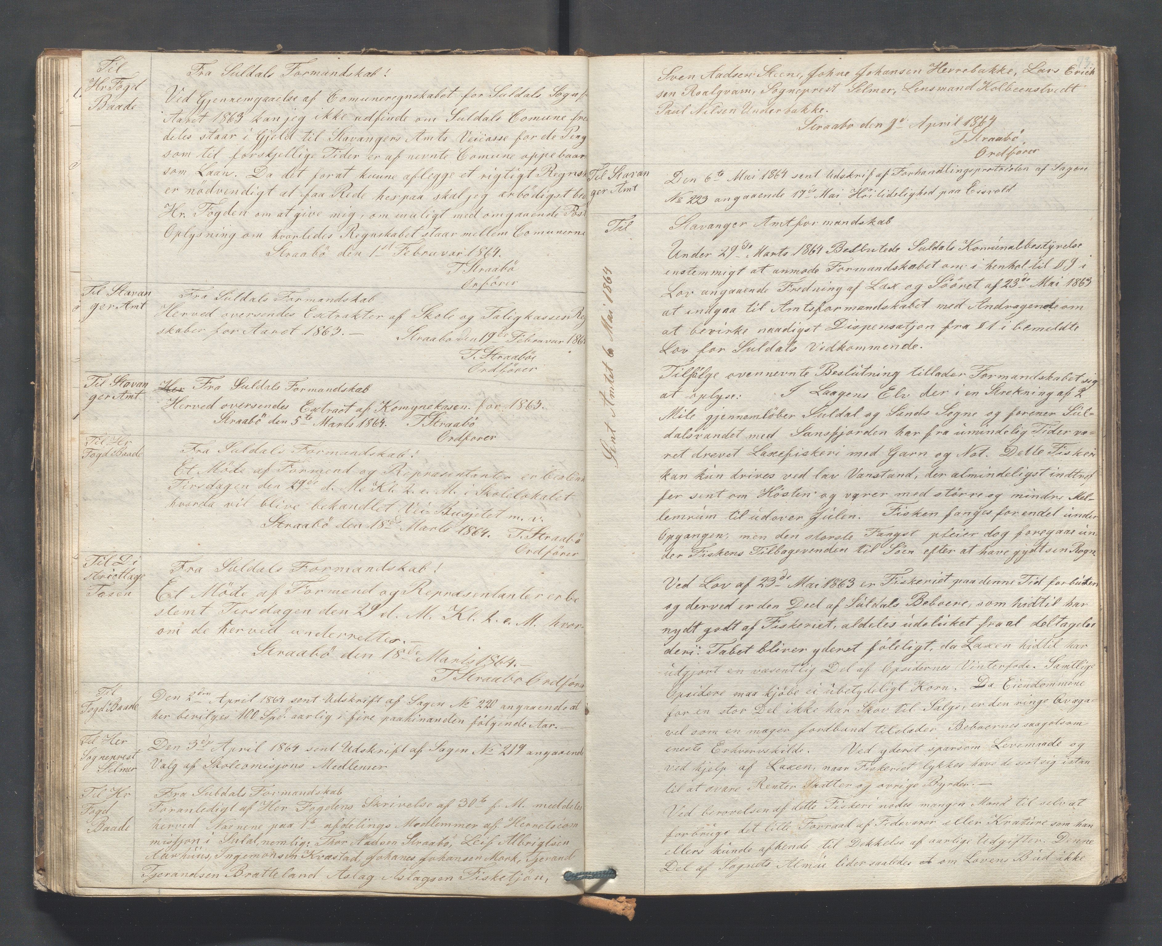 Suldal kommune - Formannskapet/Rådmannen, IKAR/K-101908/B/L0001: Kopibok, 1837-1889, s. 73