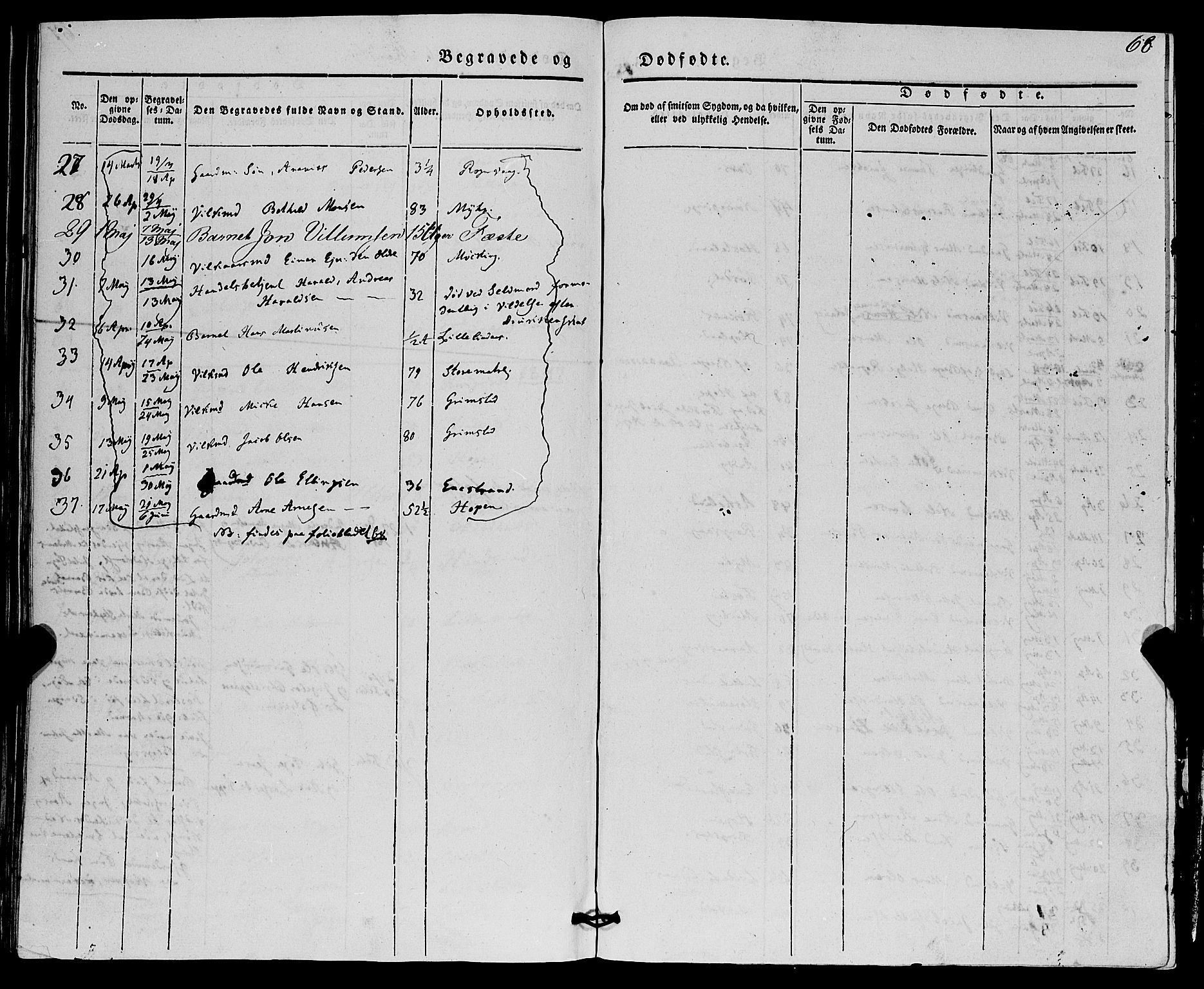 Lindås Sokneprestembete, AV/SAB-A-76701/H/Haa/Haaa/L0014: Ministerialbok nr. A 14, 1835-1847, s. 68