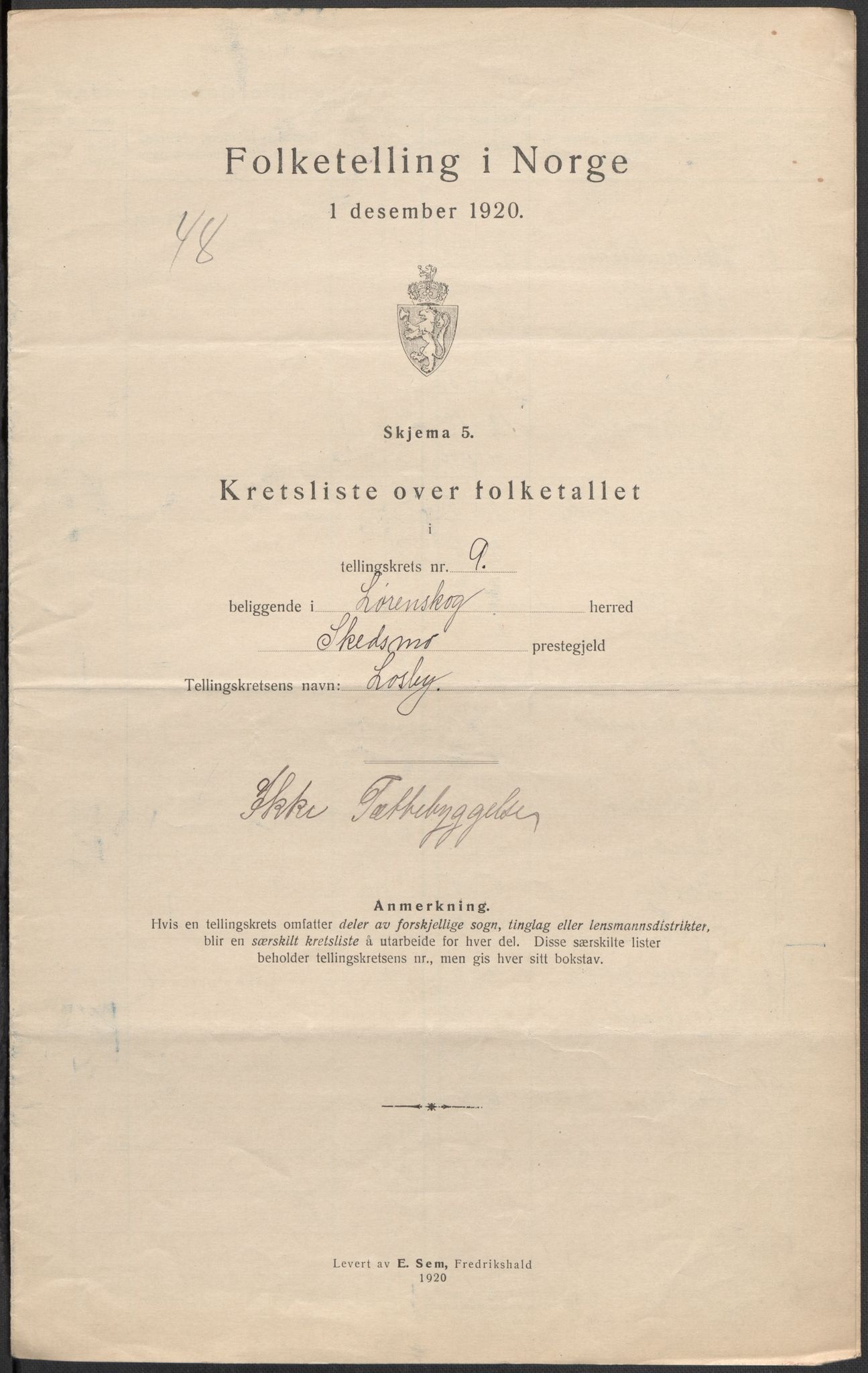 SAO, Folketelling 1920 for 0230 Lørenskog herred, 1920, s. 29