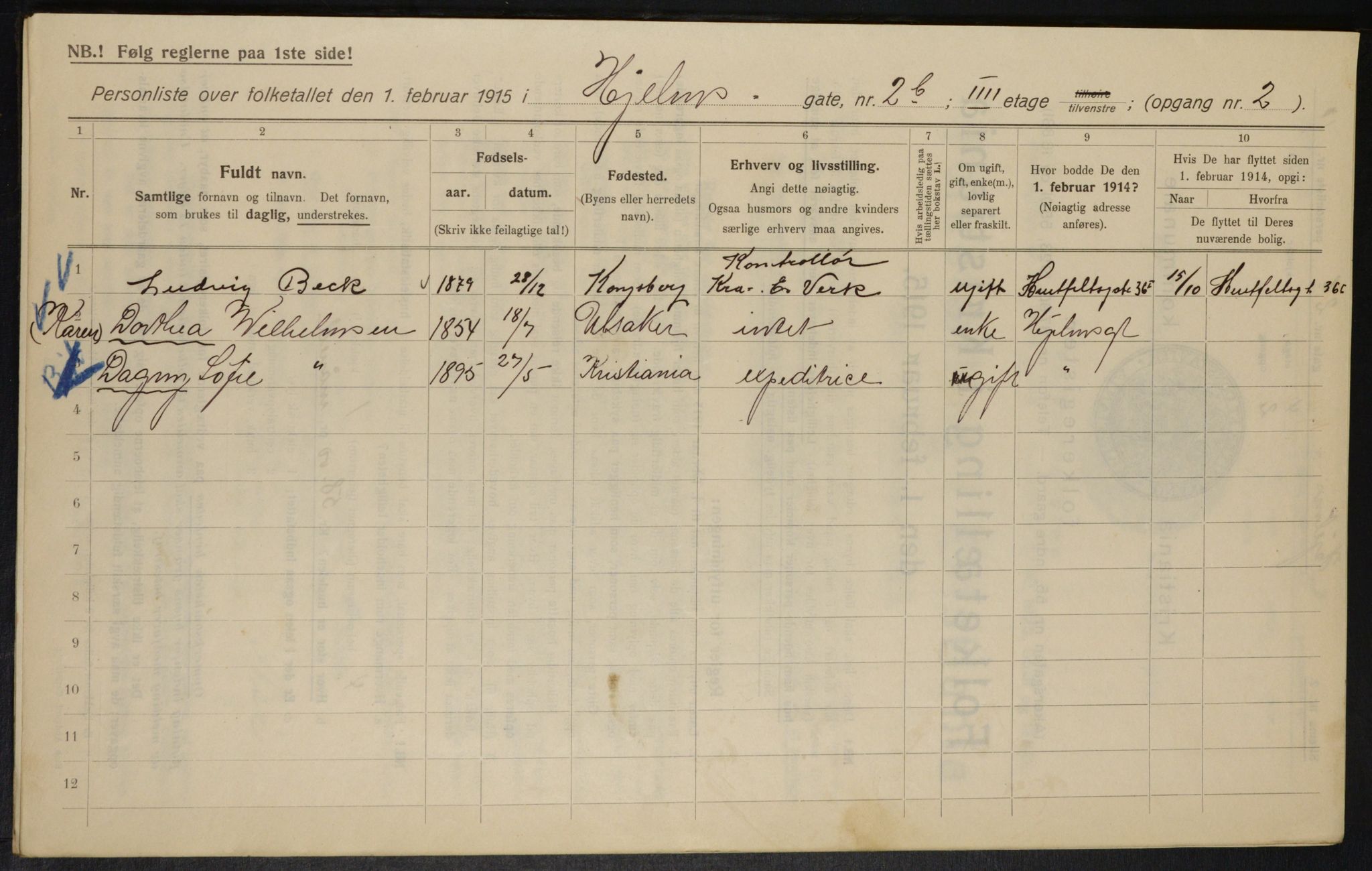 OBA, Kommunal folketelling 1.2.1915 for Kristiania, 1915, s. 39758