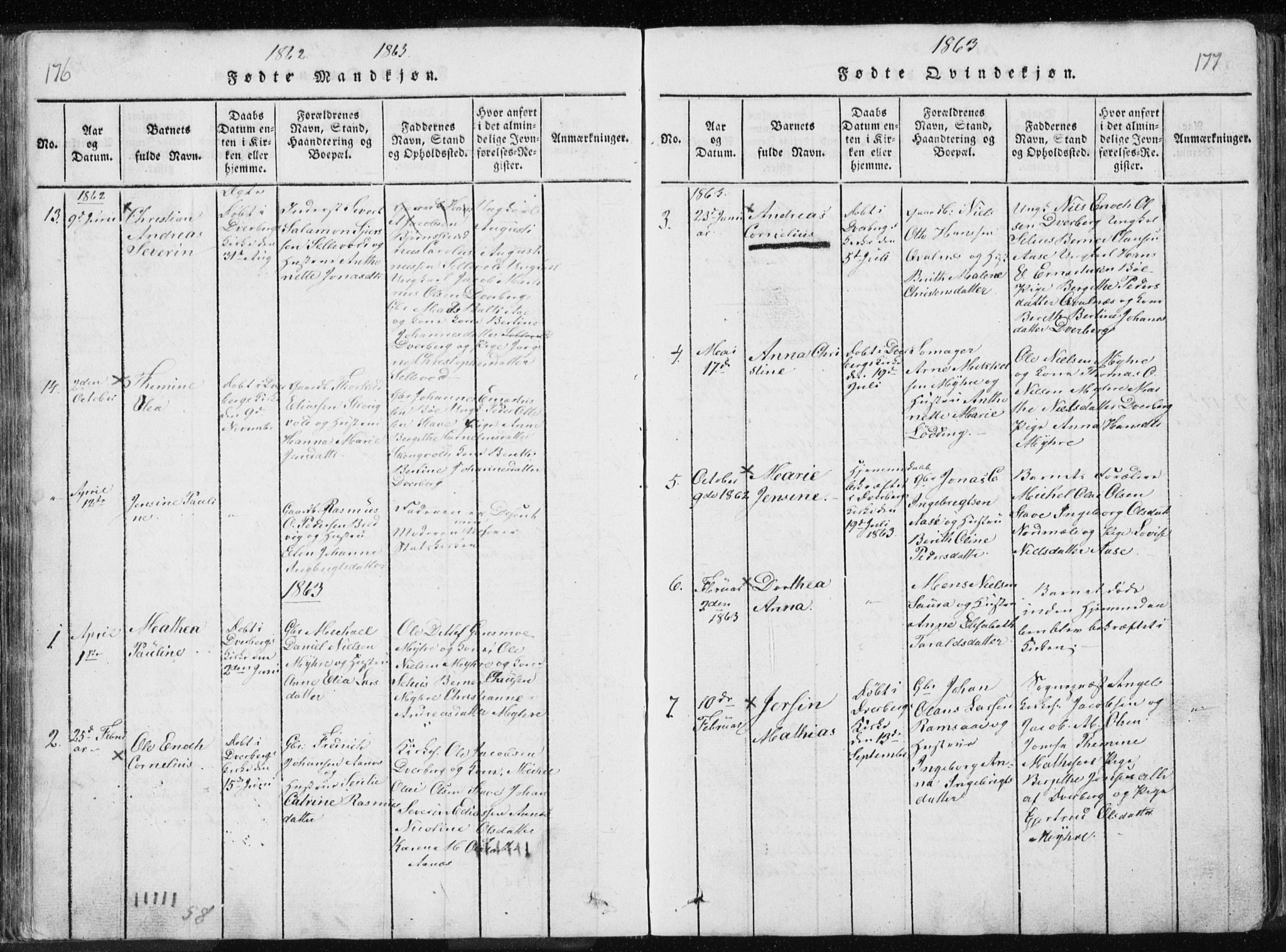 Ministerialprotokoller, klokkerbøker og fødselsregistre - Nordland, SAT/A-1459/897/L1411: Klokkerbok nr. 897C01, 1820-1866, s. 176-177