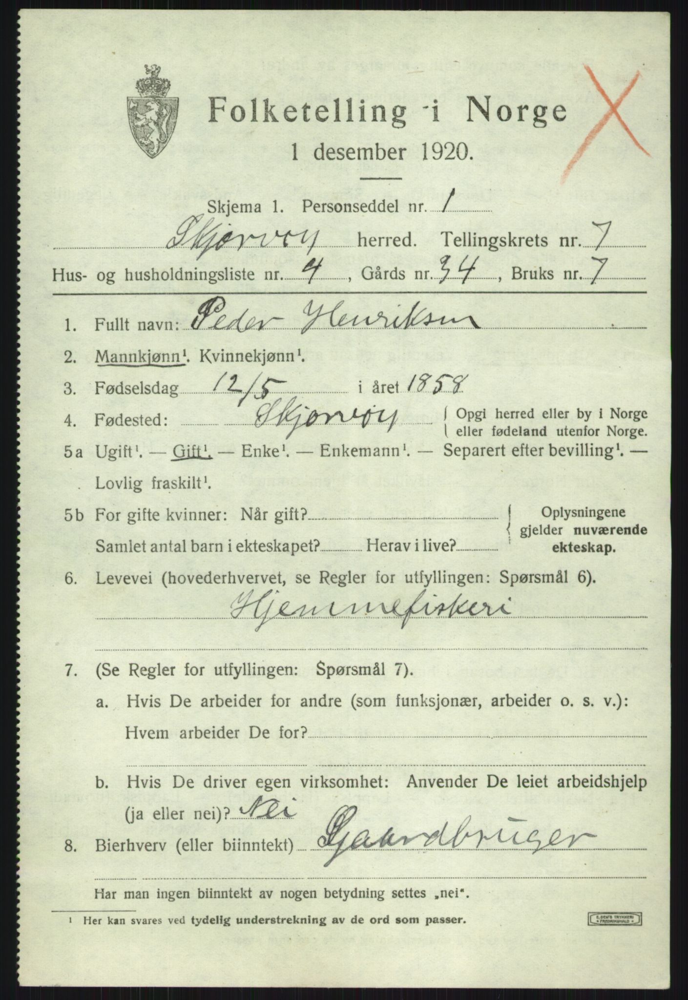 SATØ, Folketelling 1920 for 1941 Skjervøy herred, 1920, s. 4313