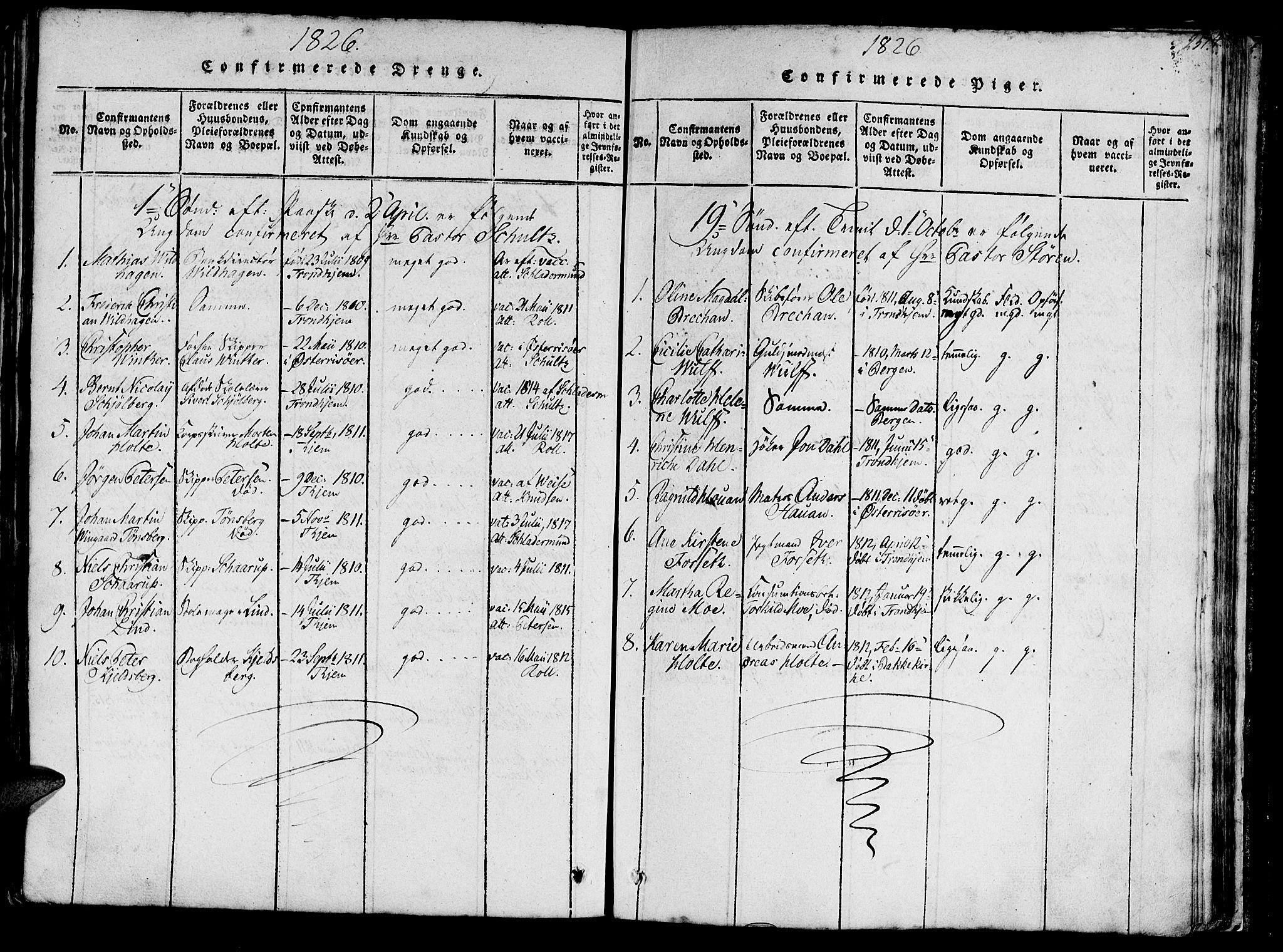 Ministerialprotokoller, klokkerbøker og fødselsregistre - Sør-Trøndelag, AV/SAT-A-1456/602/L0135: Klokkerbok nr. 602C03, 1815-1832, s. 251